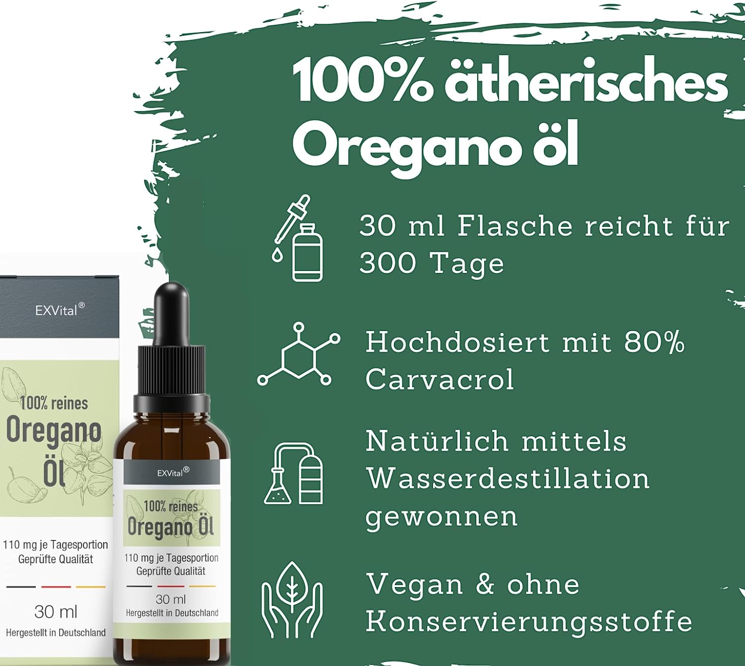 EXVital Immunsystem Olio Origano 80% Carvacrolo 30 ml