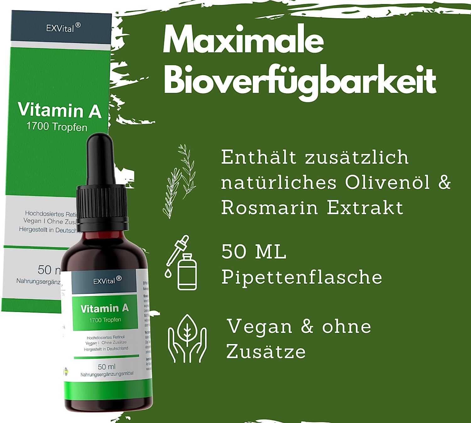 EXVital Essentials Vitamina A Gocce 50 ml Retinolo
