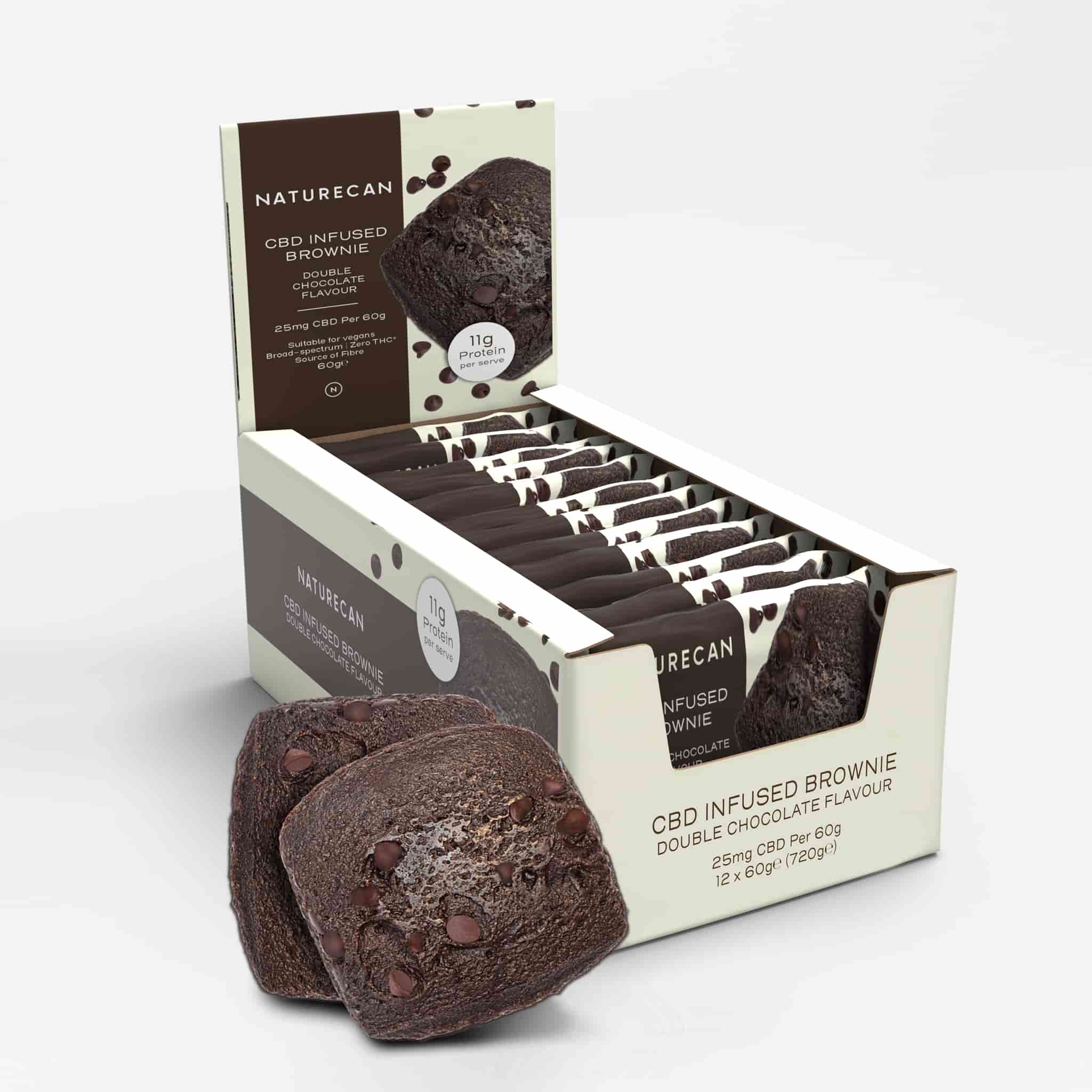 Naturecan Brownie vegano al CBD cioccolato 25 mg
