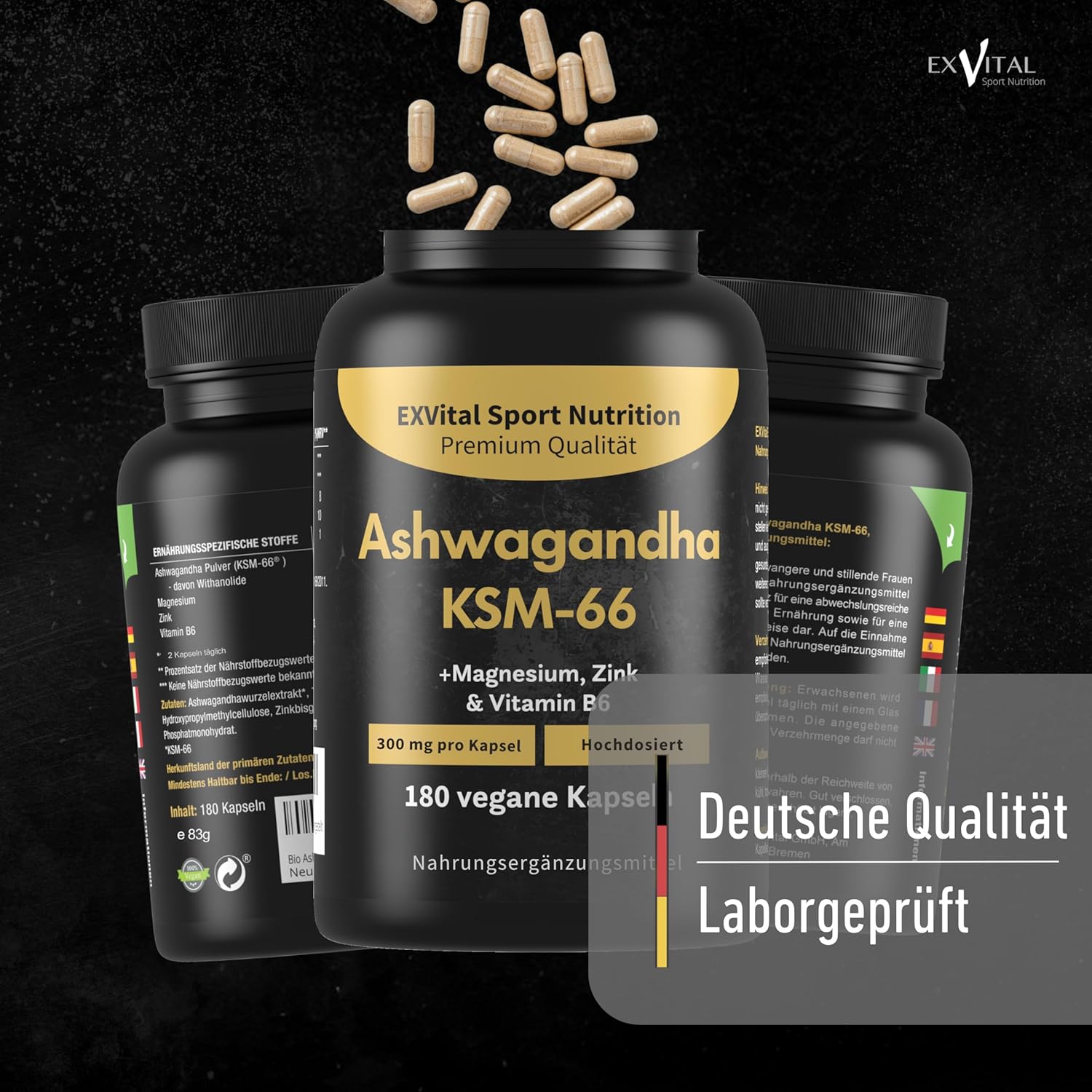 EXVital Schlaf Ashwagandha KSM-66 capsule 180 pezzi 600 mg
