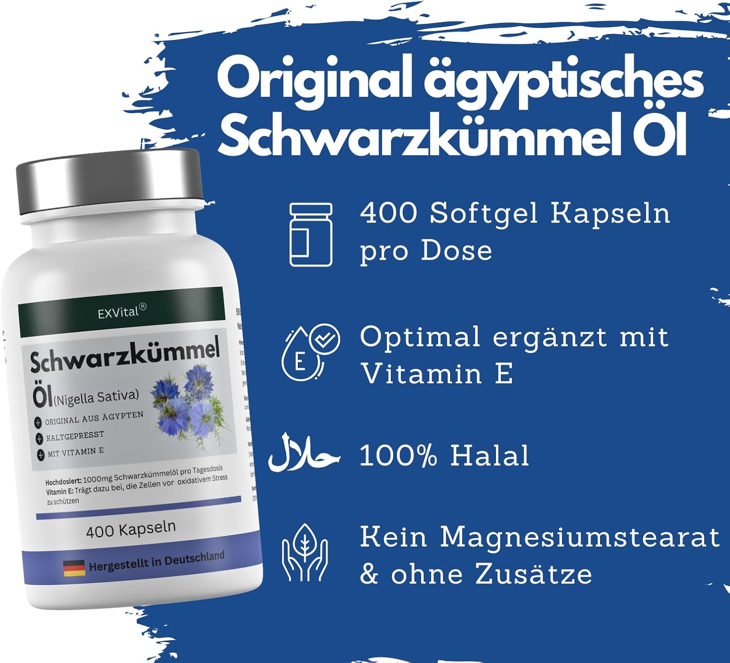 EXVital Immunsystem Olio Cumino Nero Capsule 400 pz
