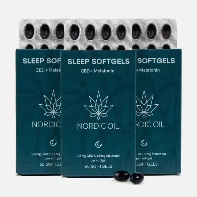 Nordic Oil CBD Capsules Melatonina 60 capsule sonno