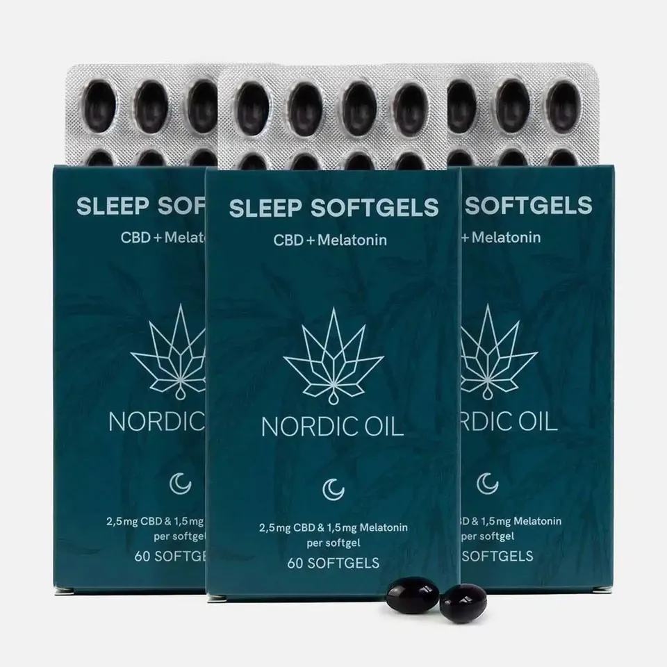Nordic Oil CBD Capsules Melatonina 60 capsule sonno