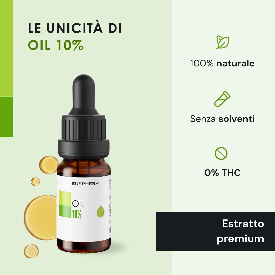Eusphera Oli CBD 10% ampio spettro olio 10 ml