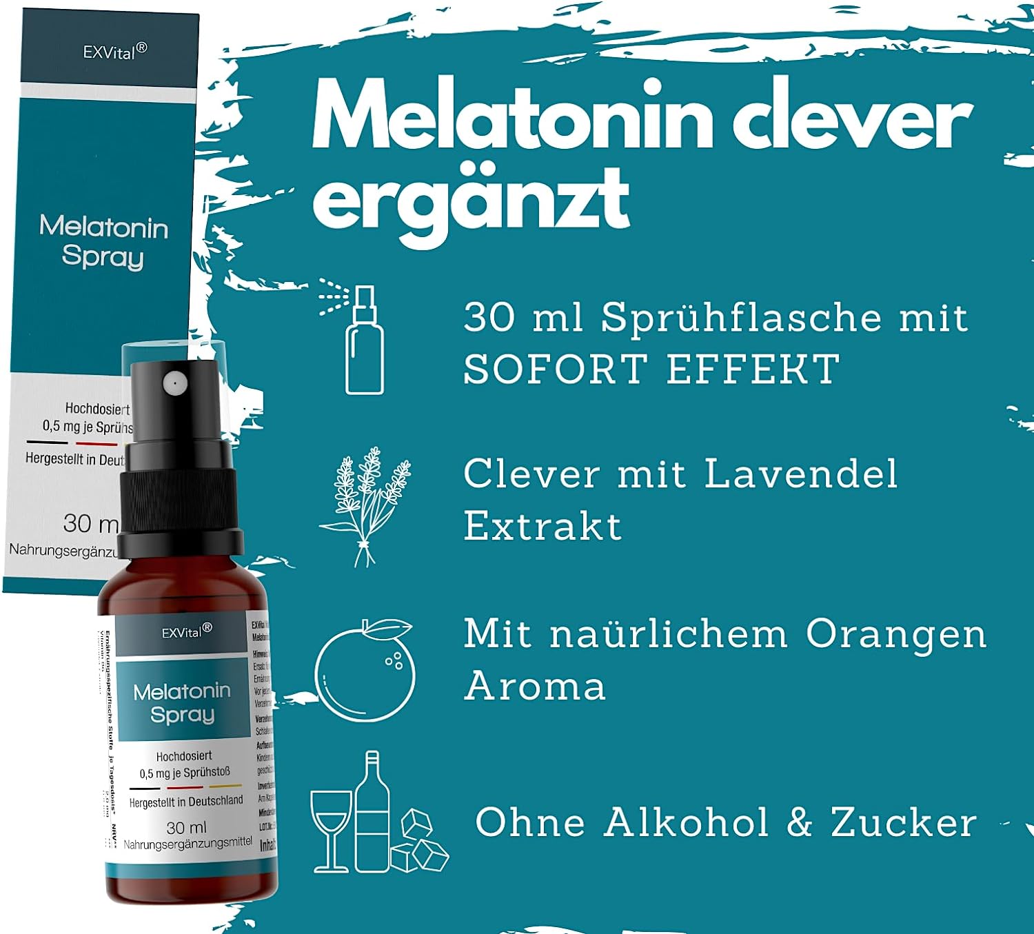 EXVital Schlaf Melatonina Spray 30 ml lavanda sonno