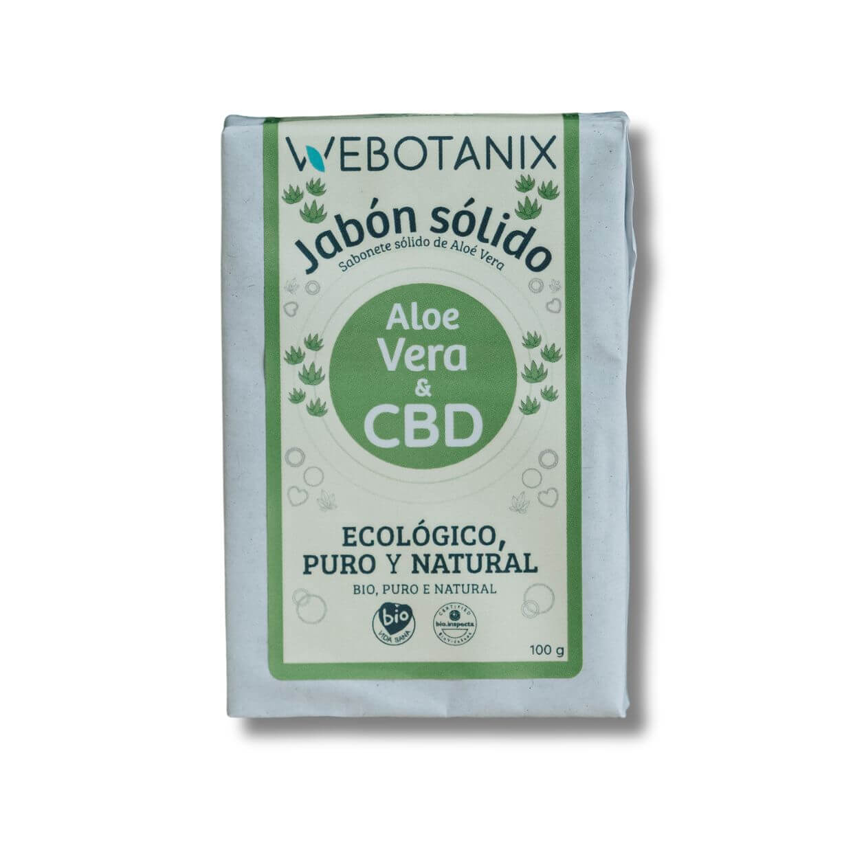 Webotanix Cosmetica sapone solido aloe vera bio 100g pelli sensibili