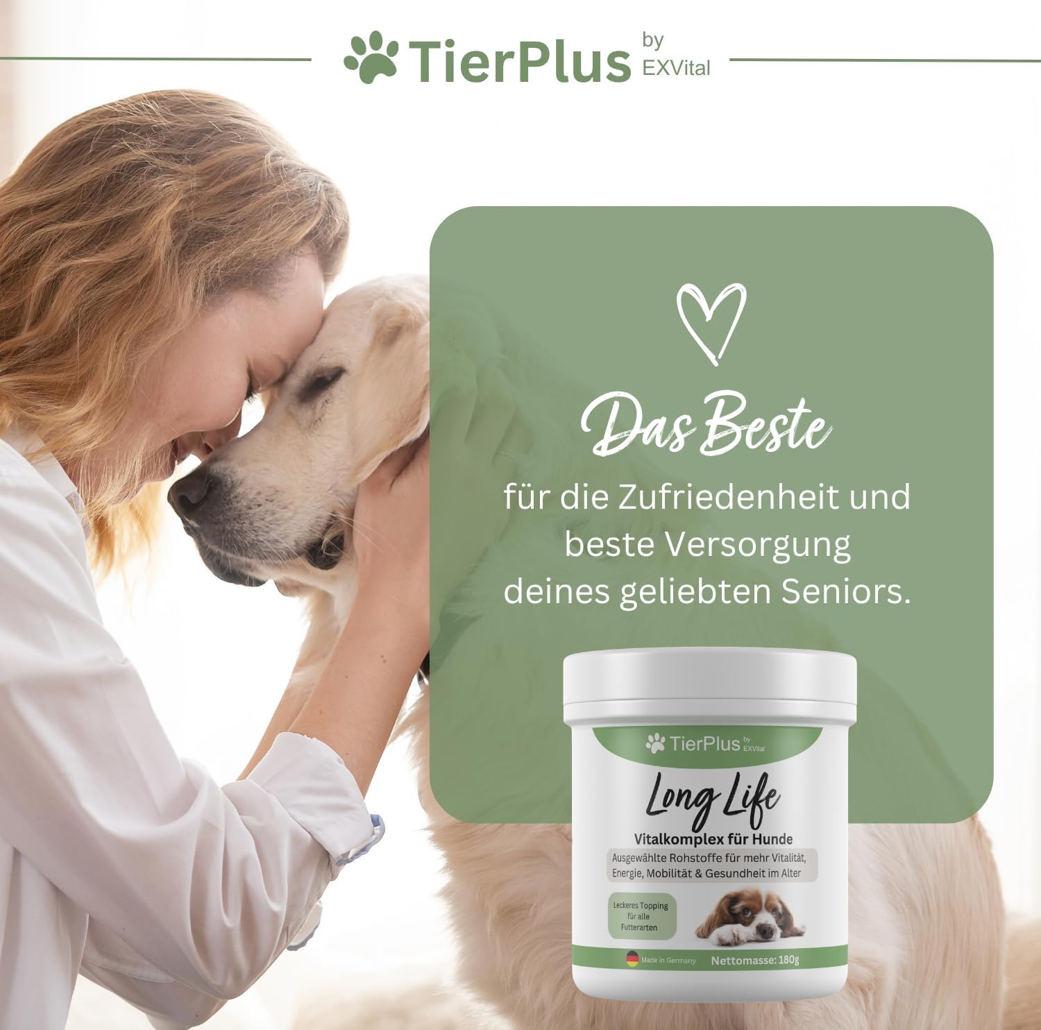 EXVital TierPlus Long Life polvere cani senior omega 3
