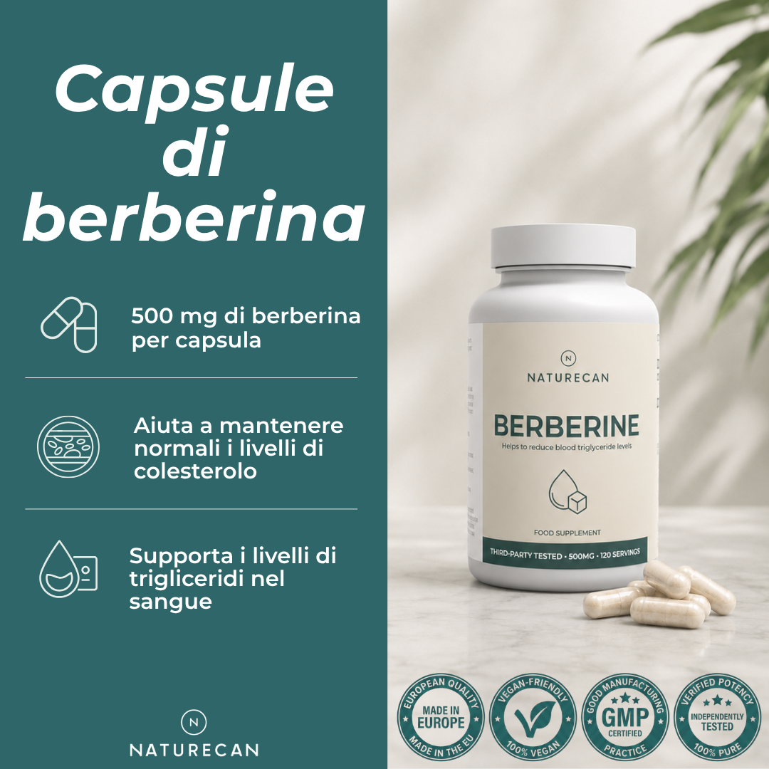 Naturecan Berberina 60 capsule 500 mg colesterolo