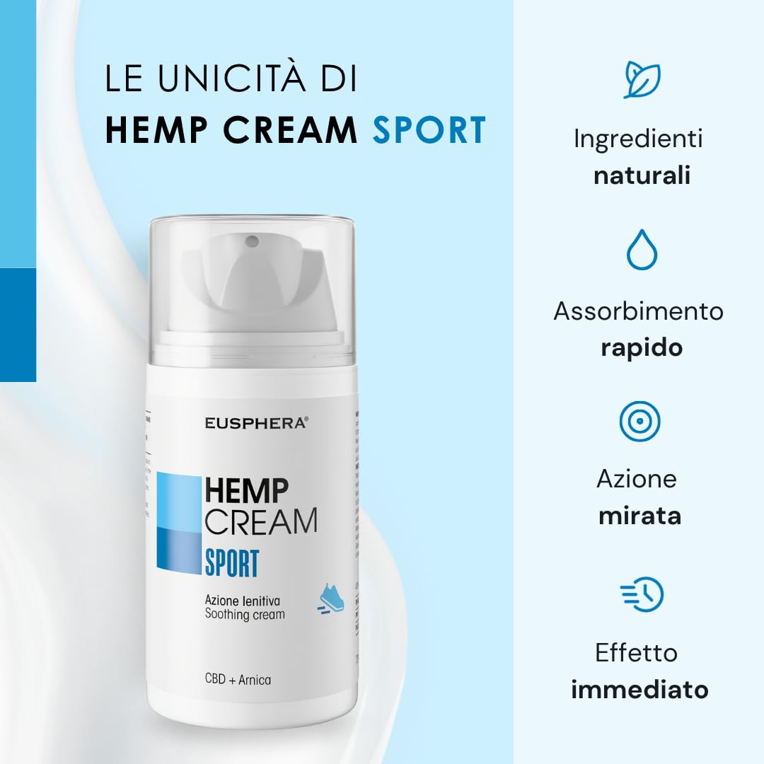 Eusphera EU4SPORT Crema Arnica CBD 75ml Riscaldante