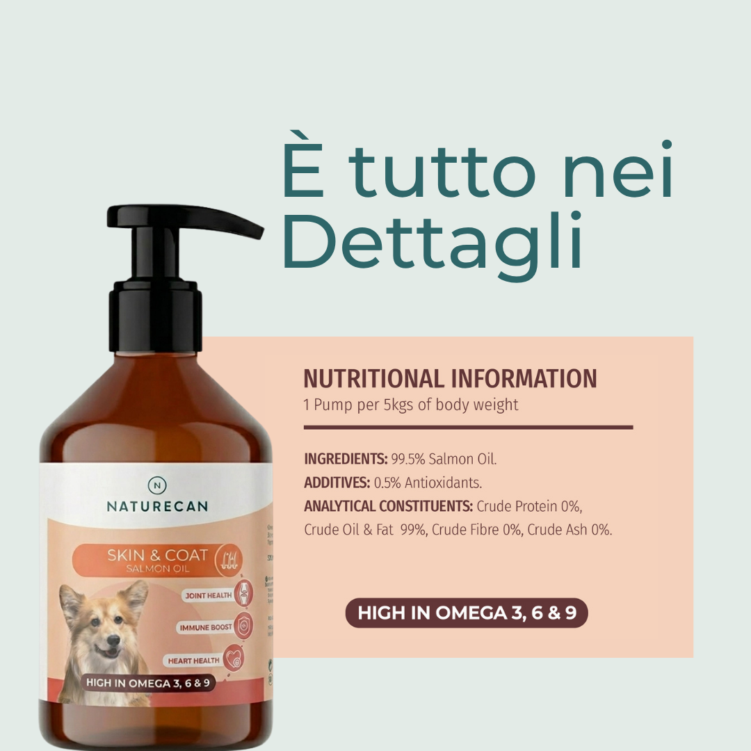 Naturecan Olio di Salmone per Cani omega 3