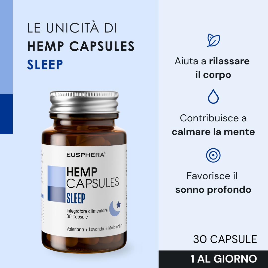 Eusphera EU4Sleep Melatonina Compresse con Valeriana