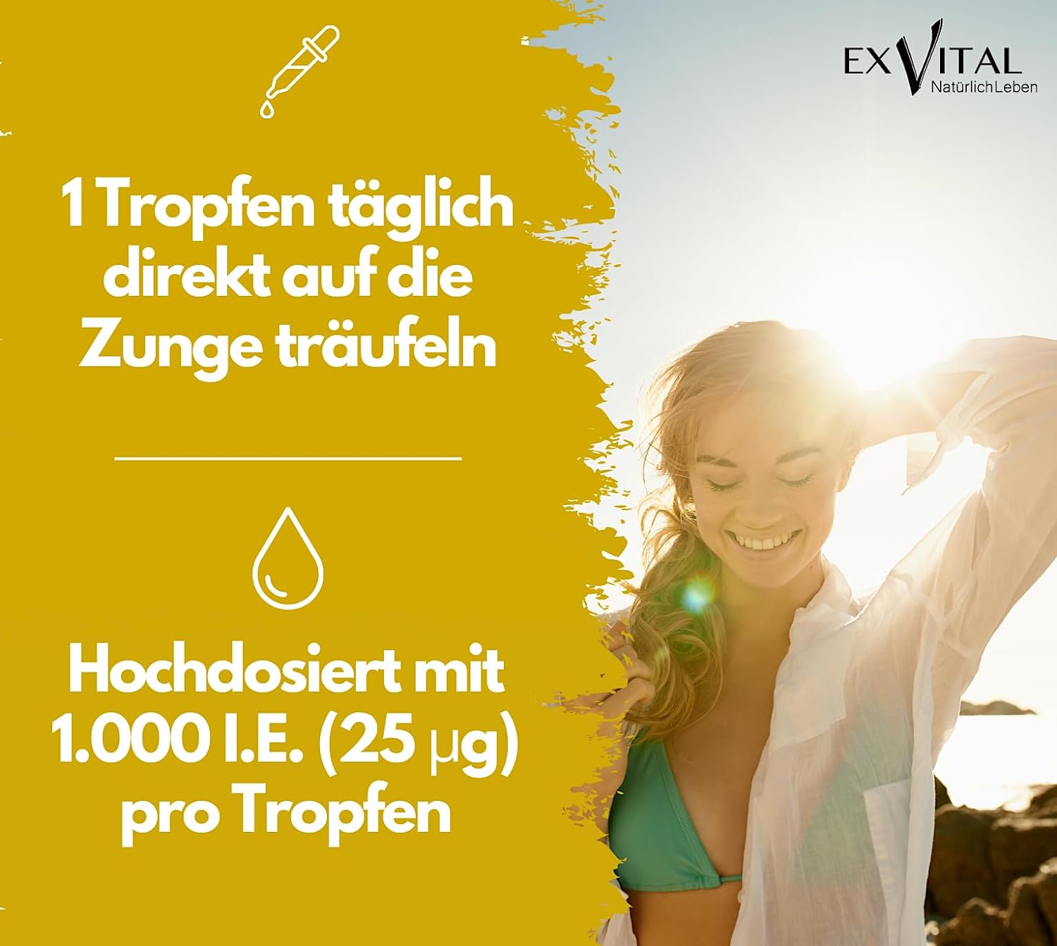 EXVital Immunsystem Vitamina D3 Gocce 50 ml 1000 UI