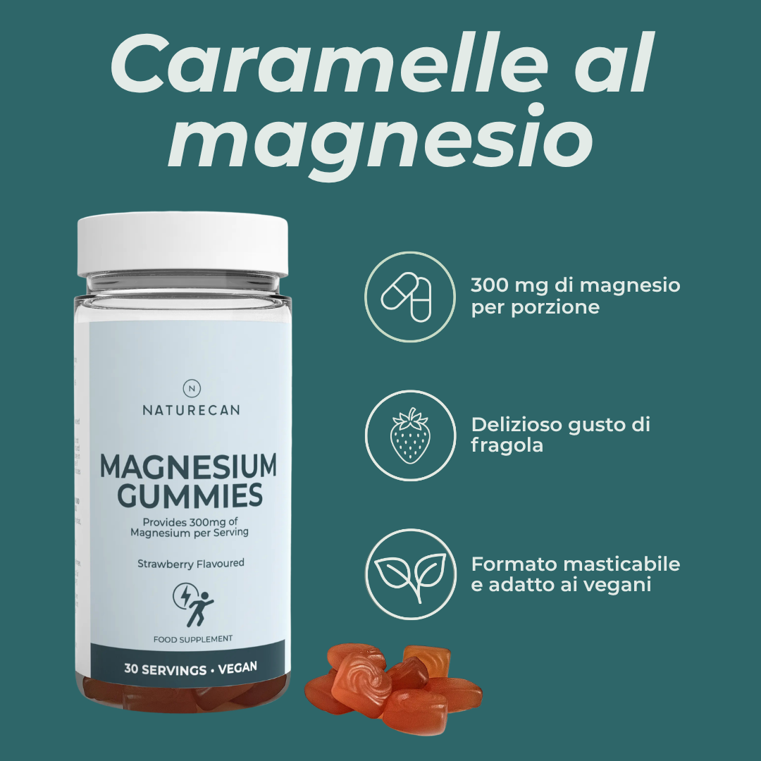 Naturecan Longevity Caramelle Magnesio Fragola 30 Gommose