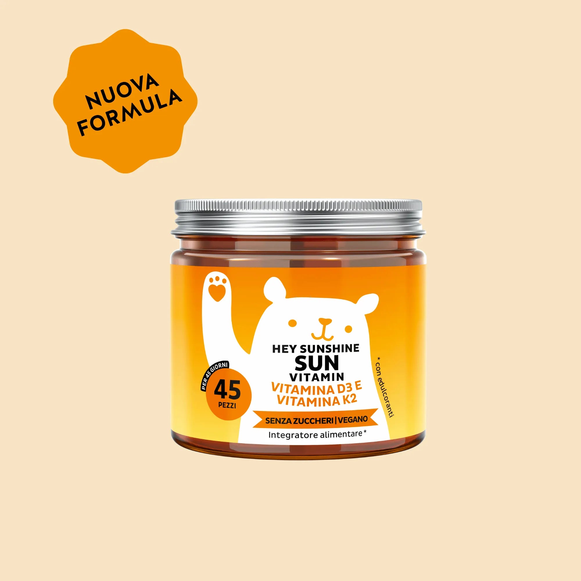 Beauty Bears Hey Sunshine Sun vitamina D3 orsetti 45 giorni limone