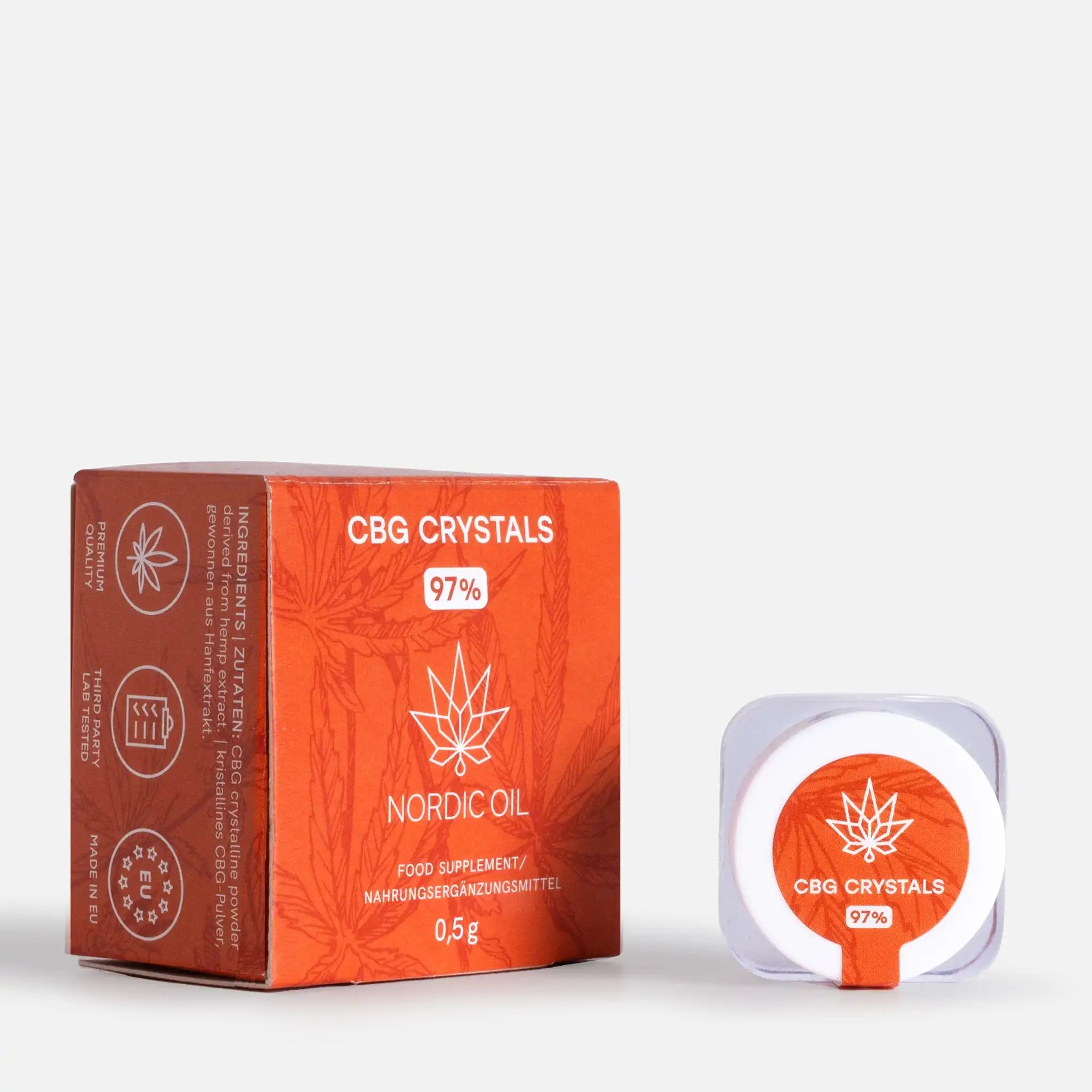 Nordic Oil Cristalli di CBG 97% polvere 500 mg senza THC