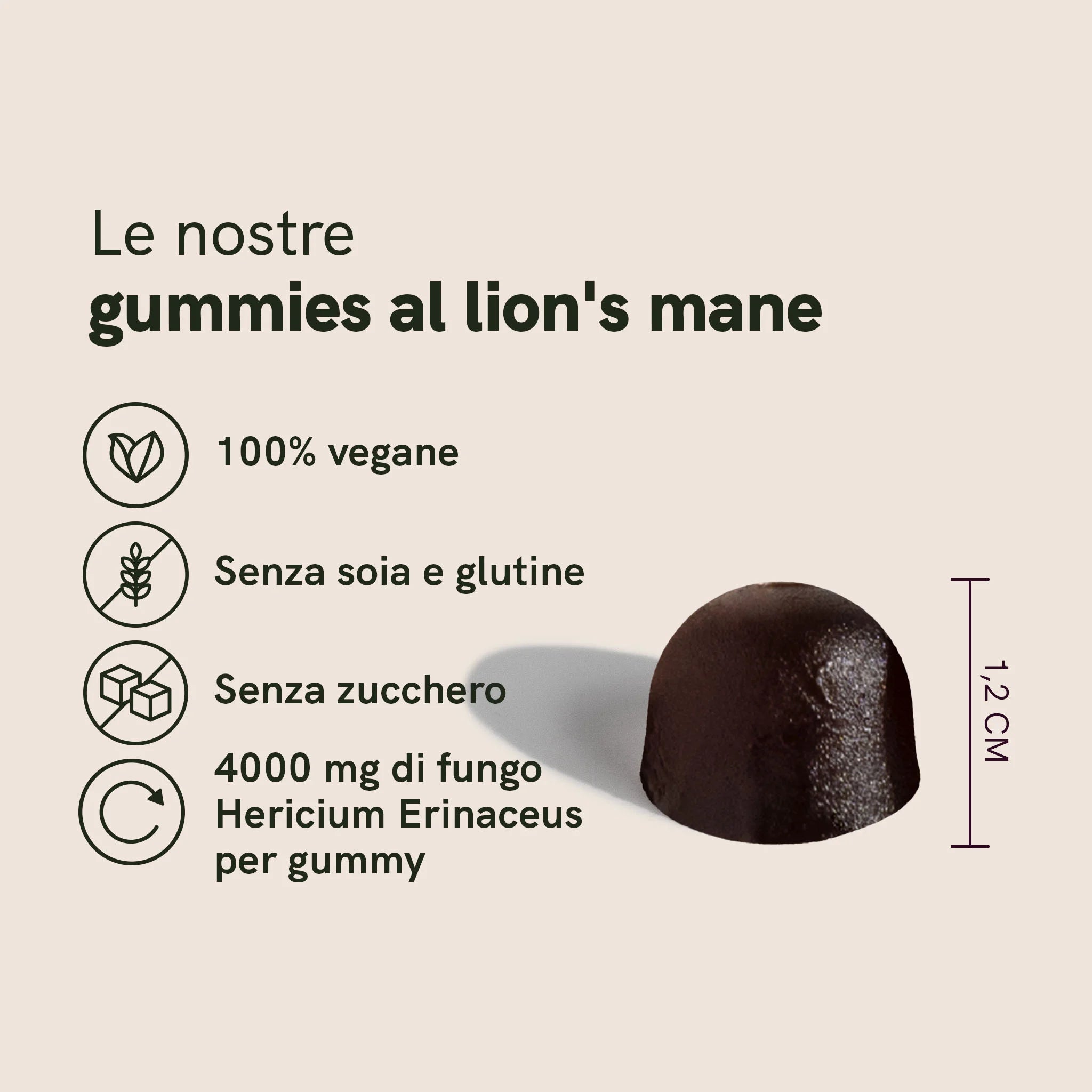 Nordic Oil CBD Gummies Gommose Lion's Mane 60 pezzi vegane