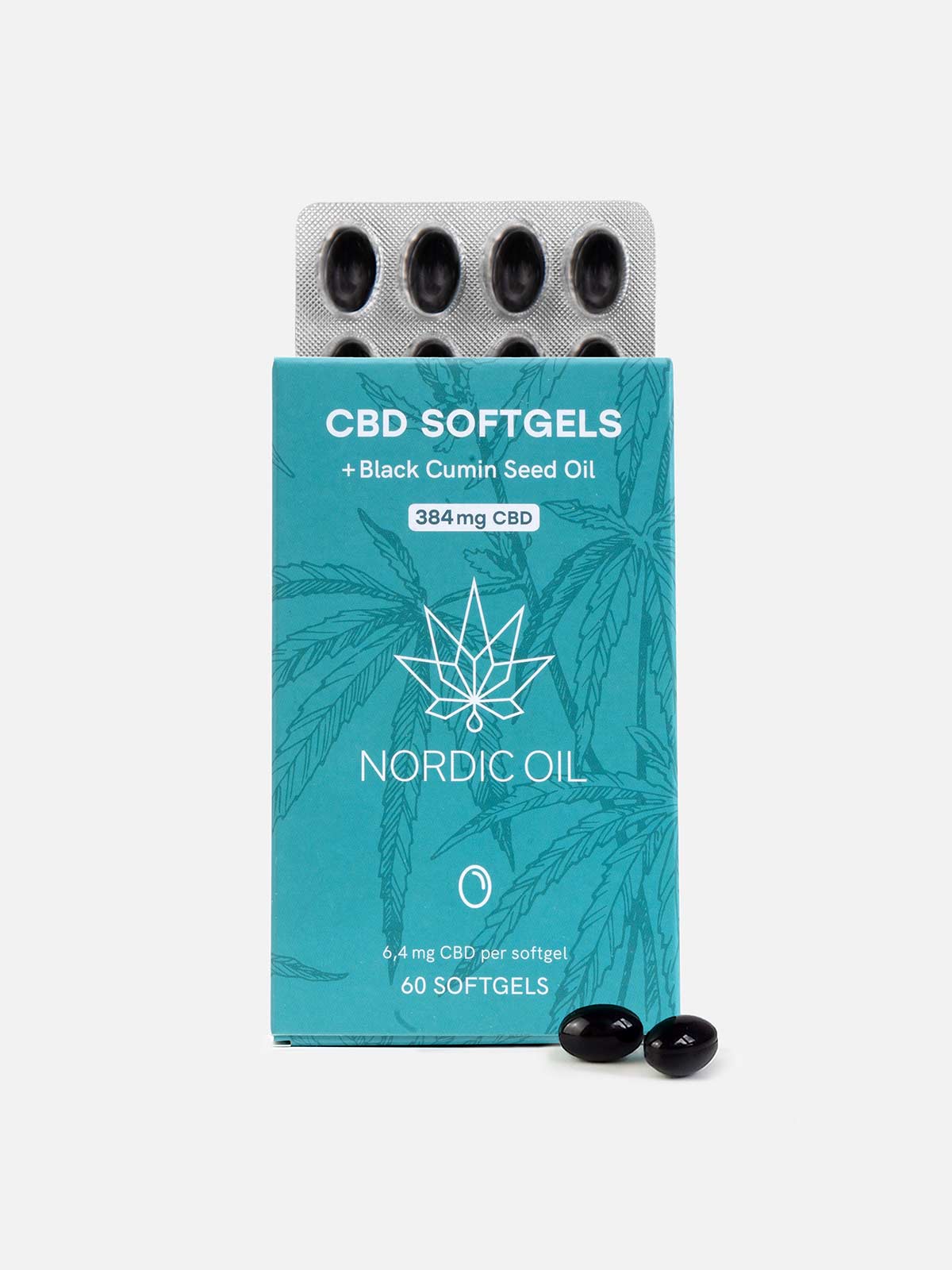 Nordic Oil CBD Capsules capsule CBD 384mg 60 capsule microdosaggio