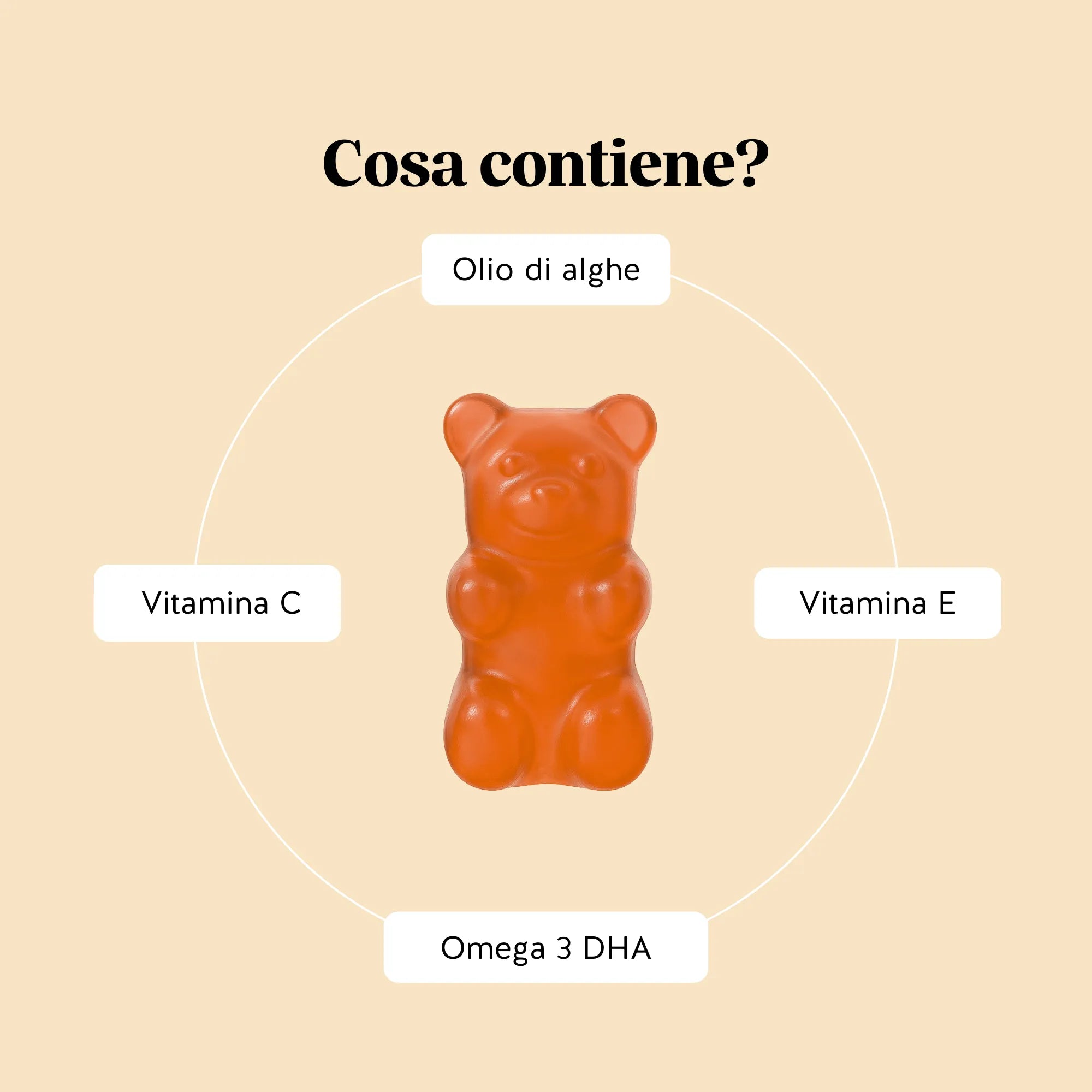 Beauty Bears Duo Vitalità Quotidiana orsetti vitamine DHA microalghe