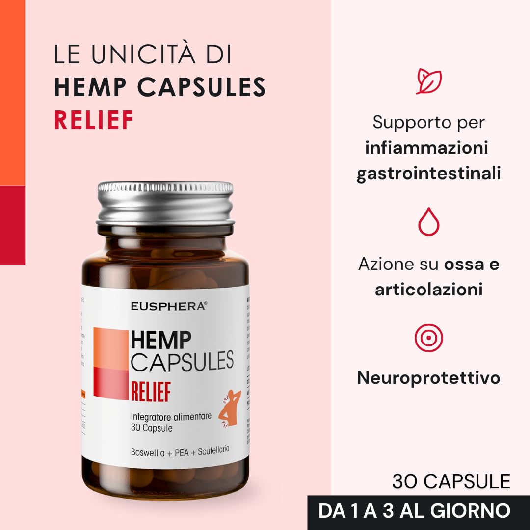 Eusphera EU4DOL PLUS integratore articolazioni boswellia e canapa