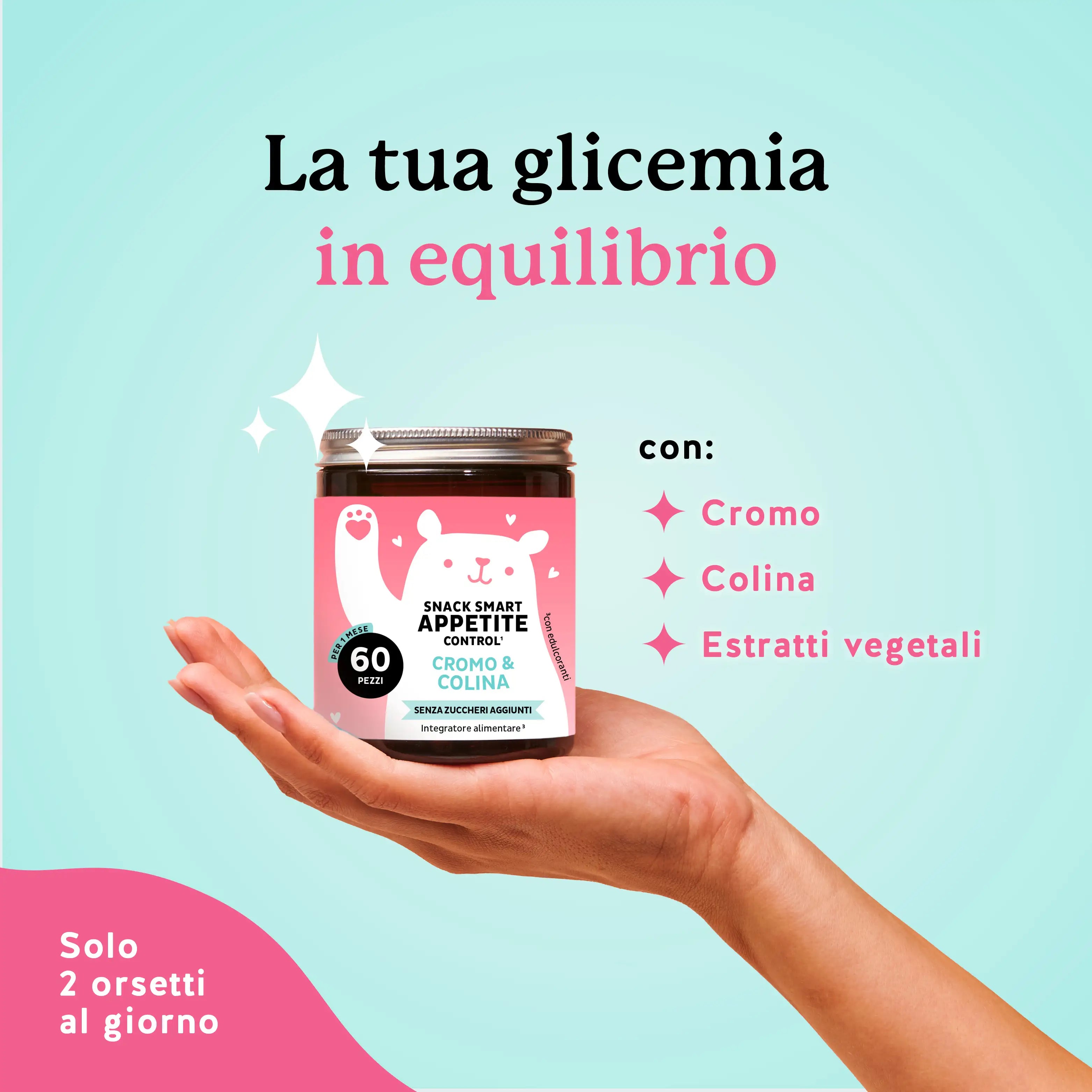 Beauty Bears Snack Smart Appetite orsetti 30 giorni mela cromo