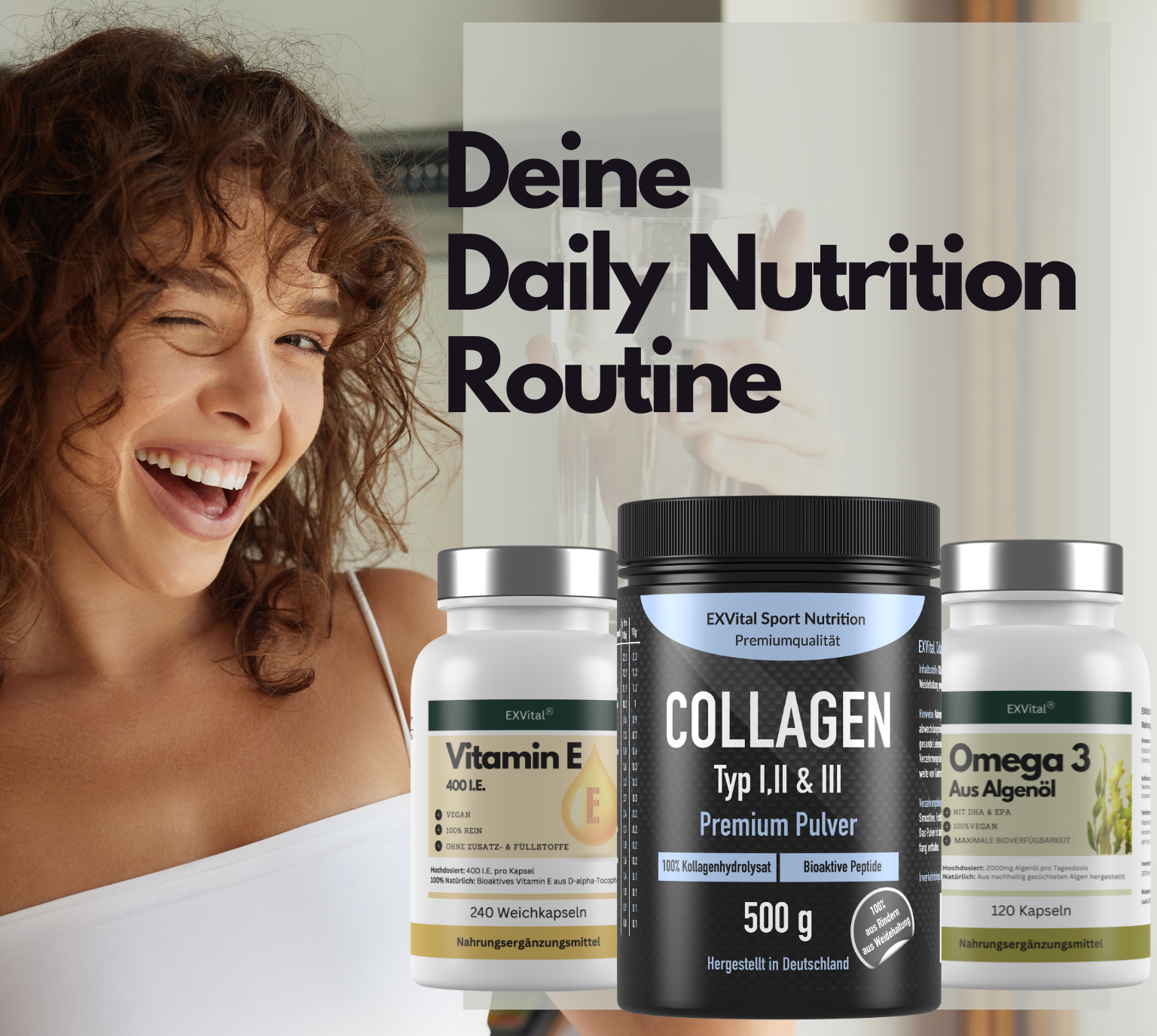 EXVital Daily Nutrition Set collagene omega 3 vitamina E