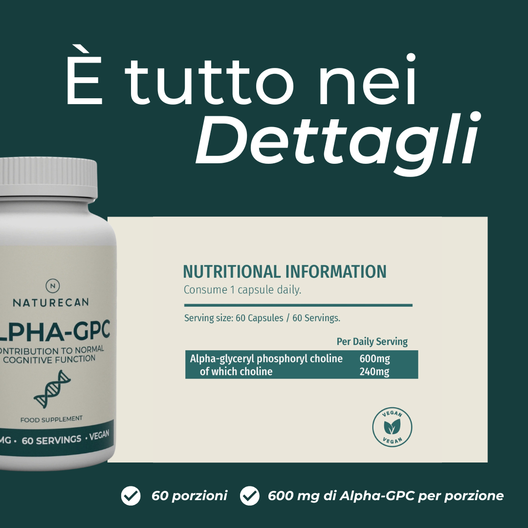 Naturecan Alpha GPC capsule integratore 60 capsule colina