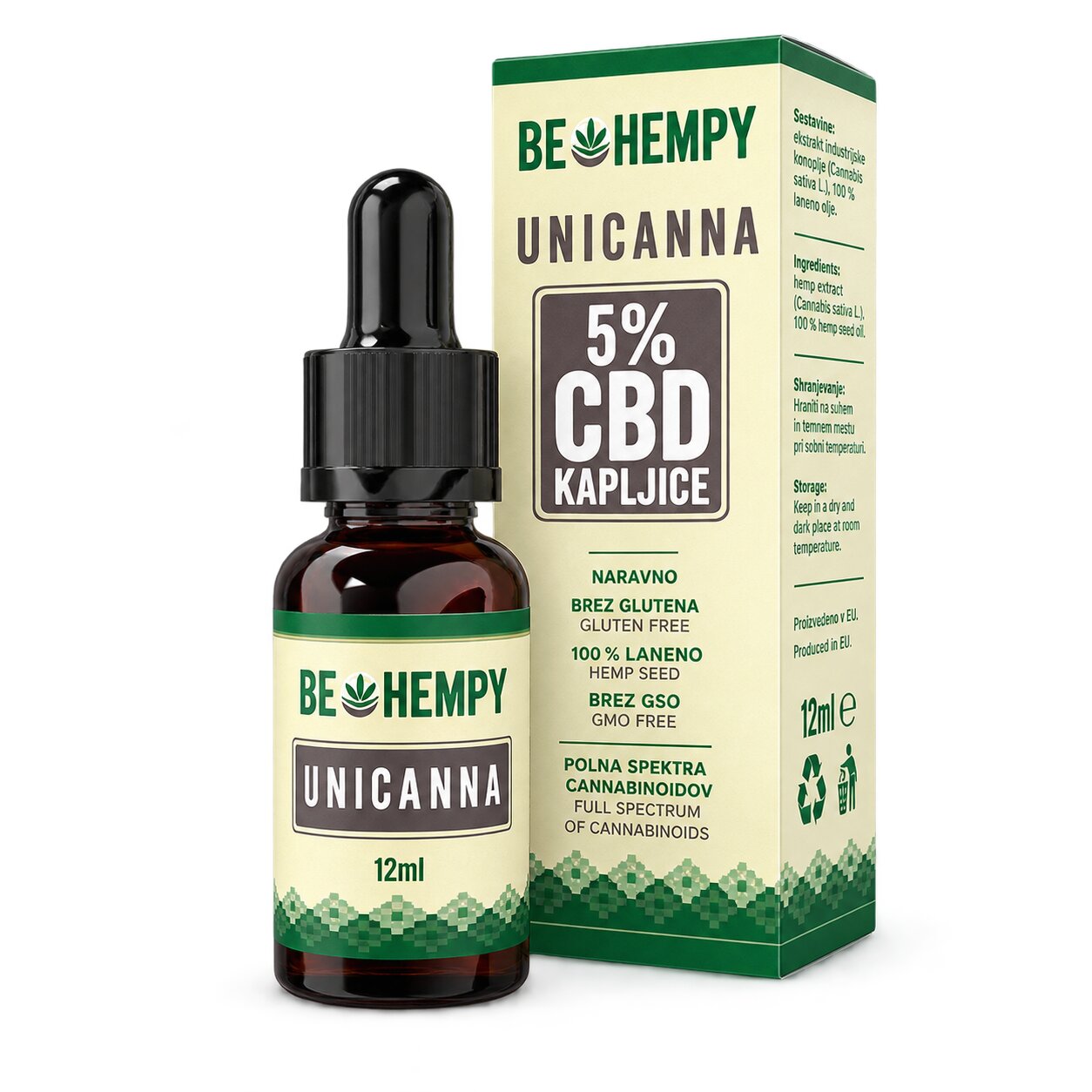 Behempy UniCanna 5% CBD drops 10 ml gocce olio