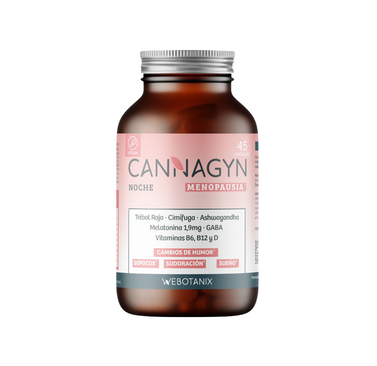 Webotanix Cannagyn Menopausia Noche capsule 45 con melatonina