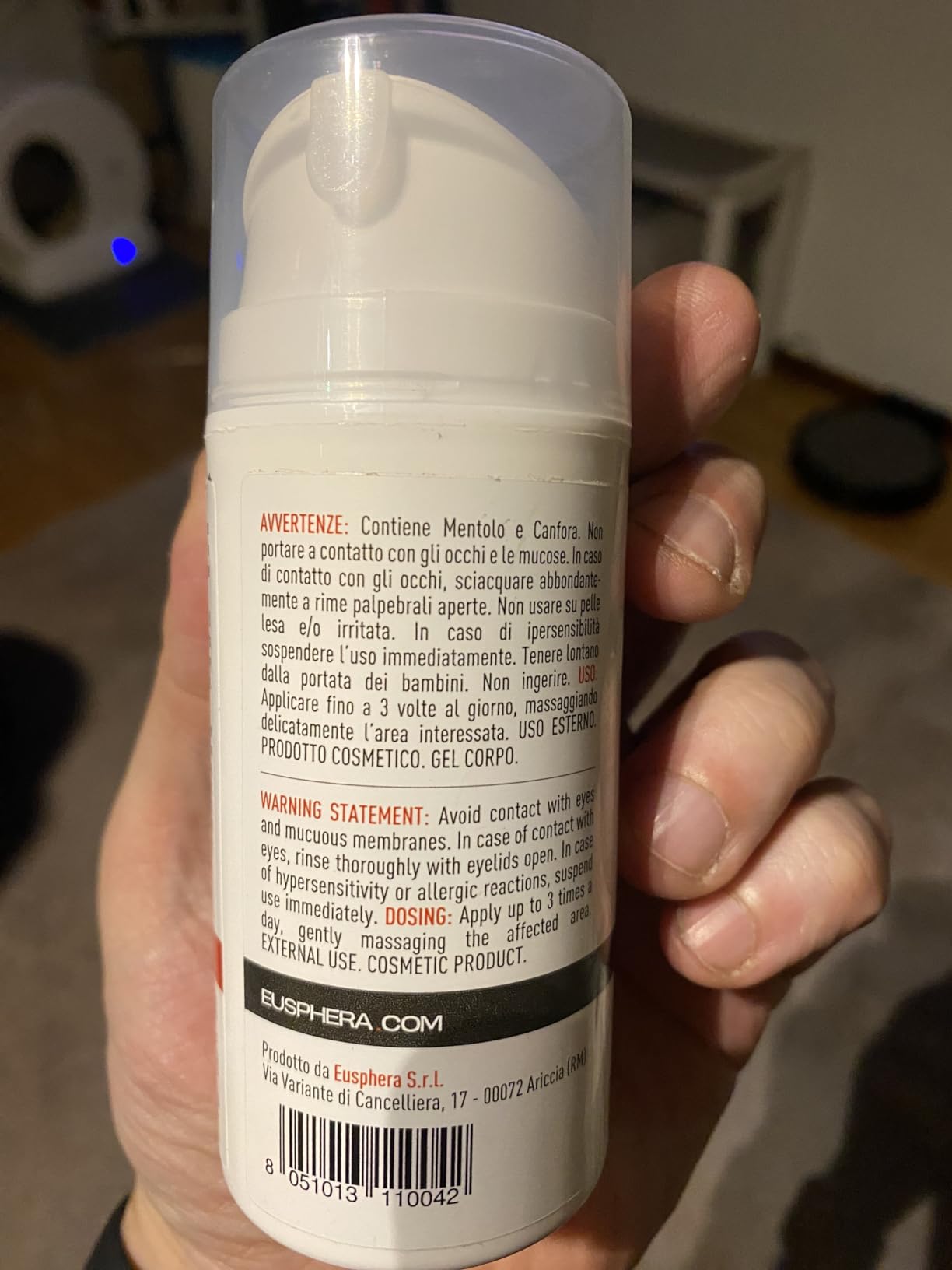 Eusphera Creme CBD crema riscaldante muscoli 75 ml