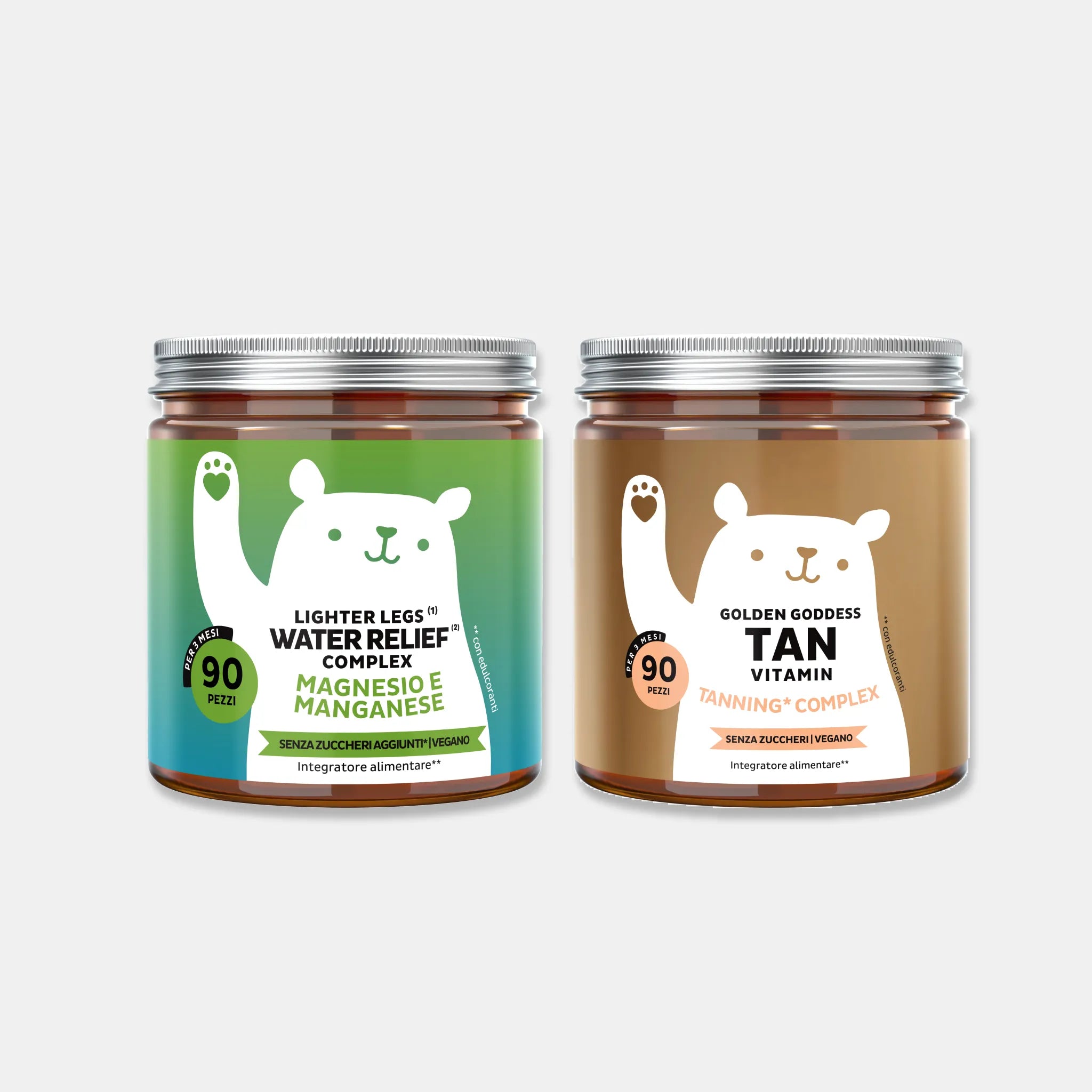 Beauty Bears Duo Forme gommose 45 giorni gambe abbronzatura