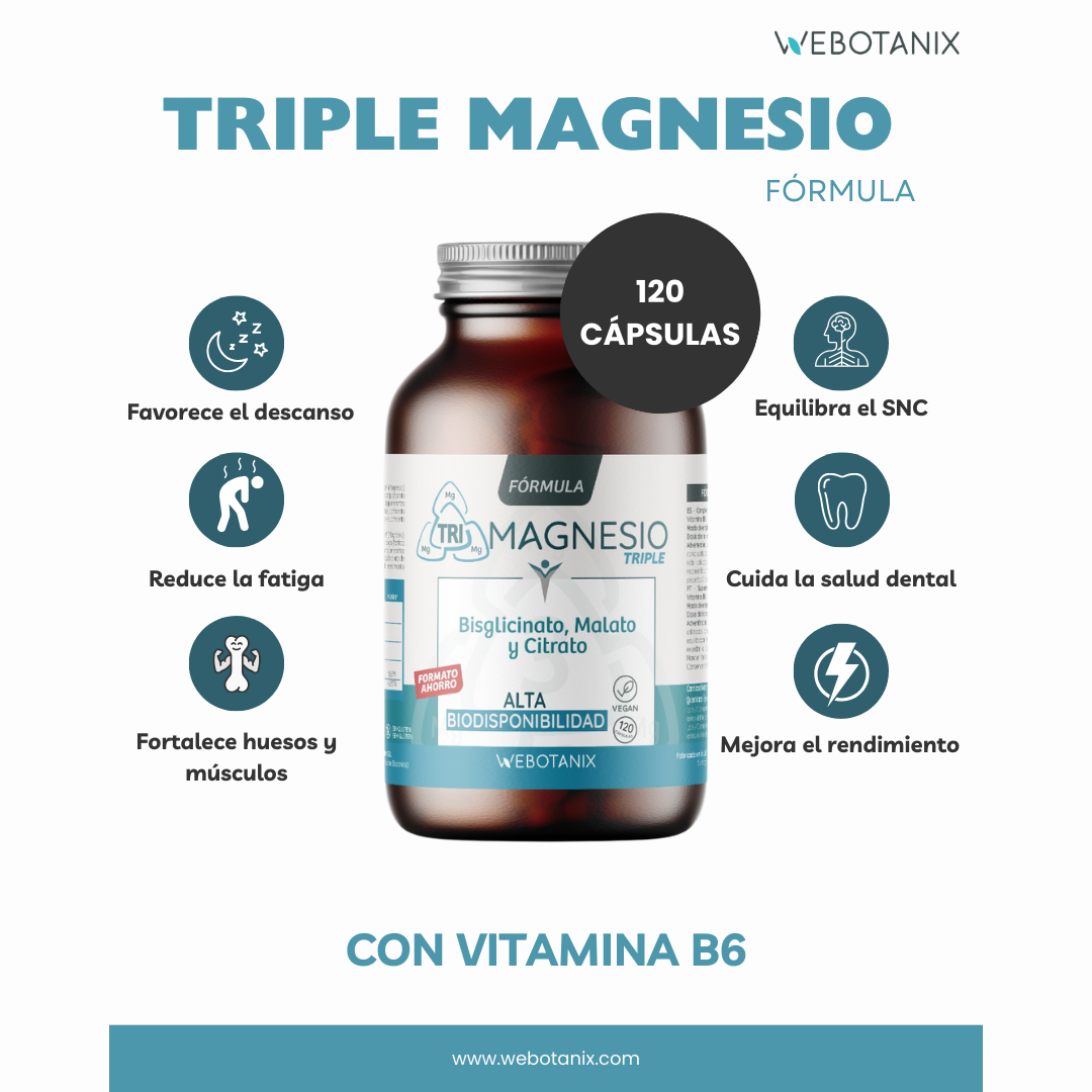 Webotanix Formula Triple Magnesio 120 capsule vitamina B6