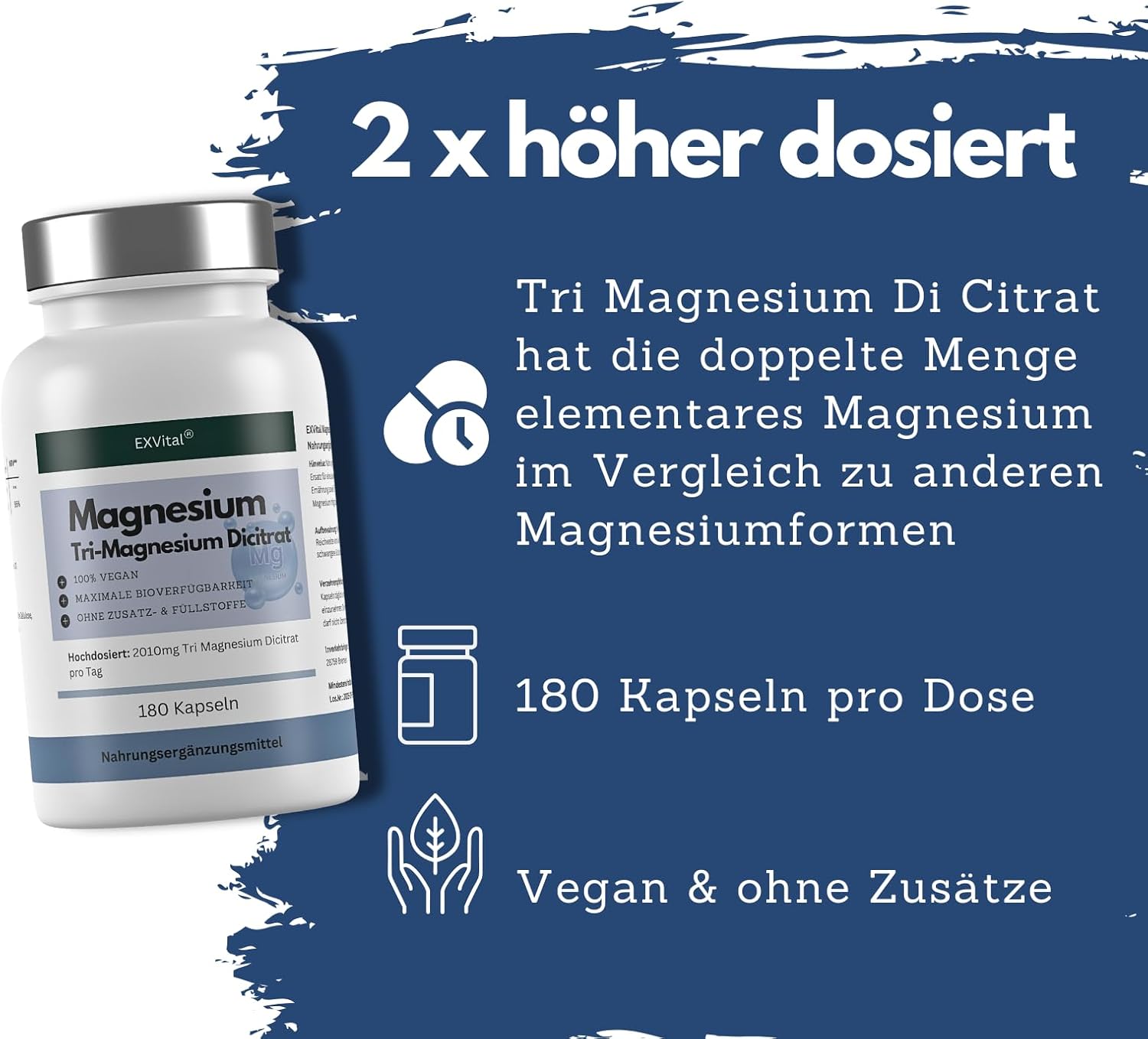 EXVital Essentials Tri-Magnesium Dicitrat capsule 180 pz concentrato