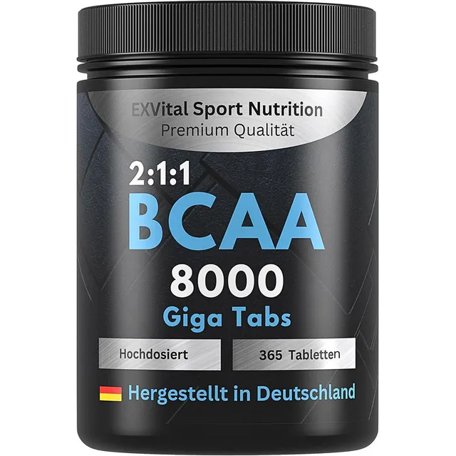 EXVital BCAA 8000 integratore 365 compresse vegane