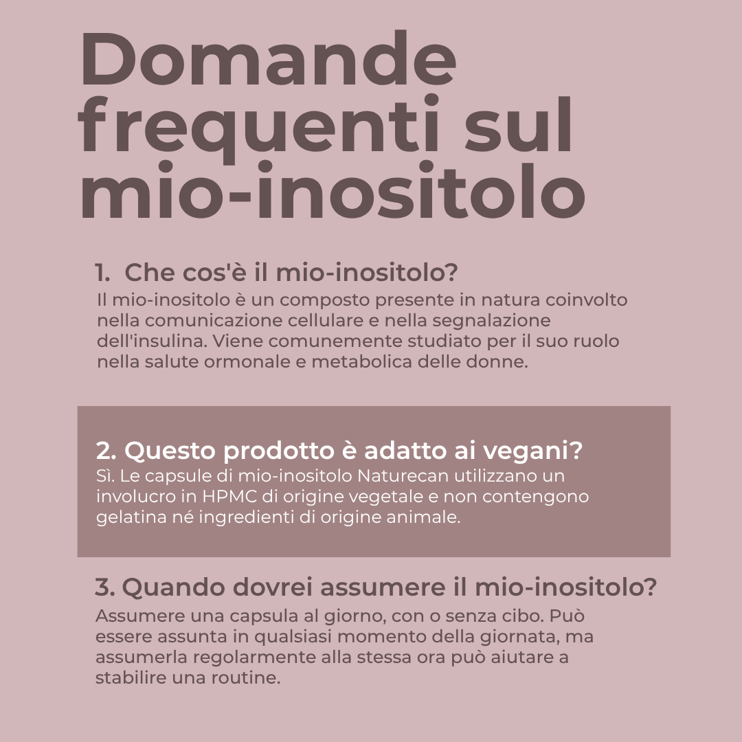 Naturecan Mio-Inositolo 1000 mg 60 Capsule Integratore Donne