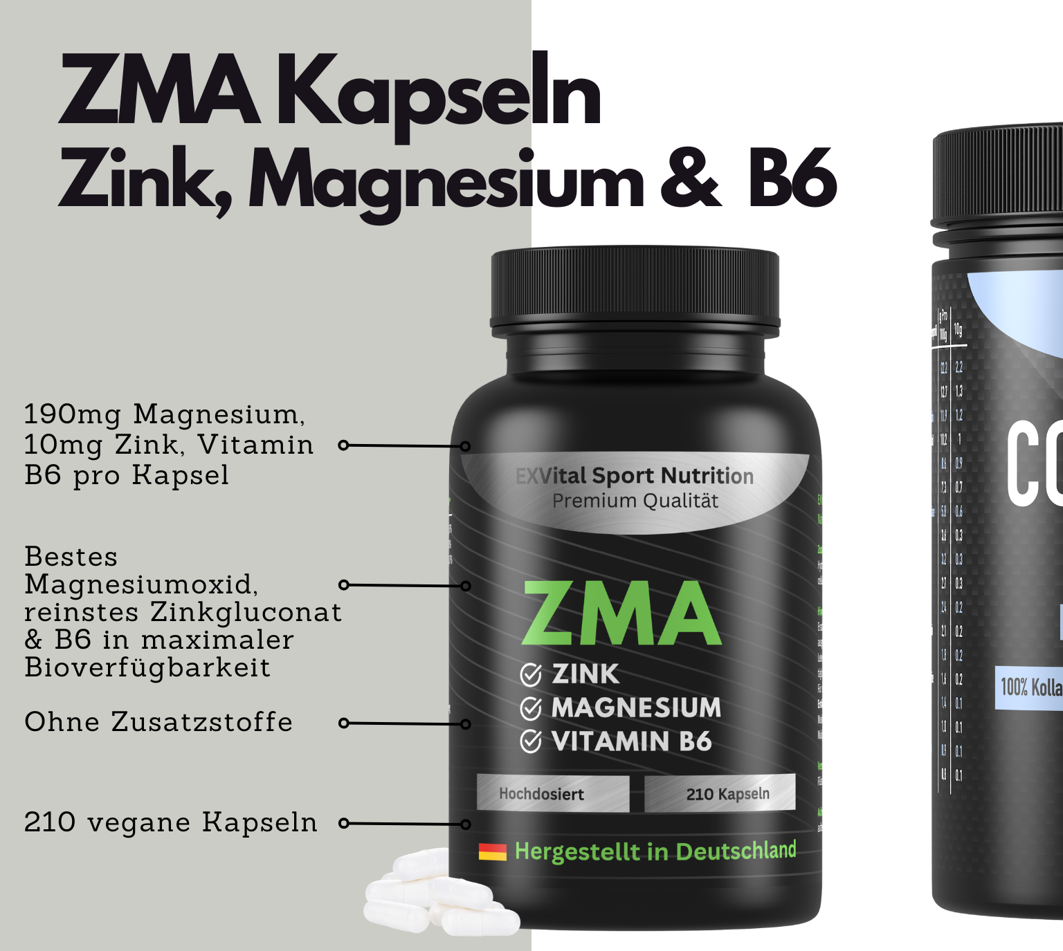 EXVital Performance Stack collagene ZMA maca sport