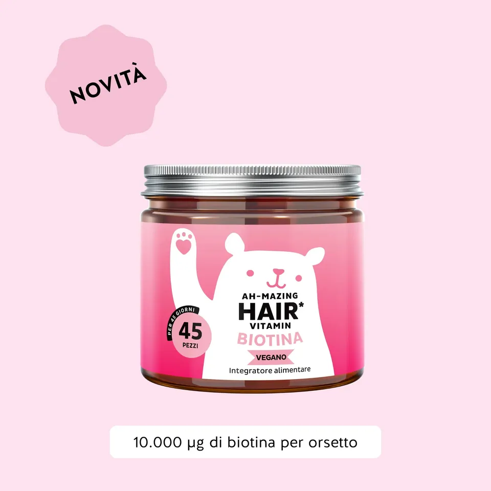 Beauty Bears Ah-Mazing Hair Biotina gommose 45 giorni vegan