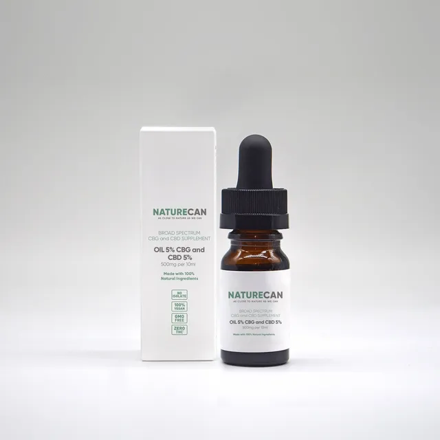 Naturecan CBG Olio CBG CBD 5%+5% MCT vegano