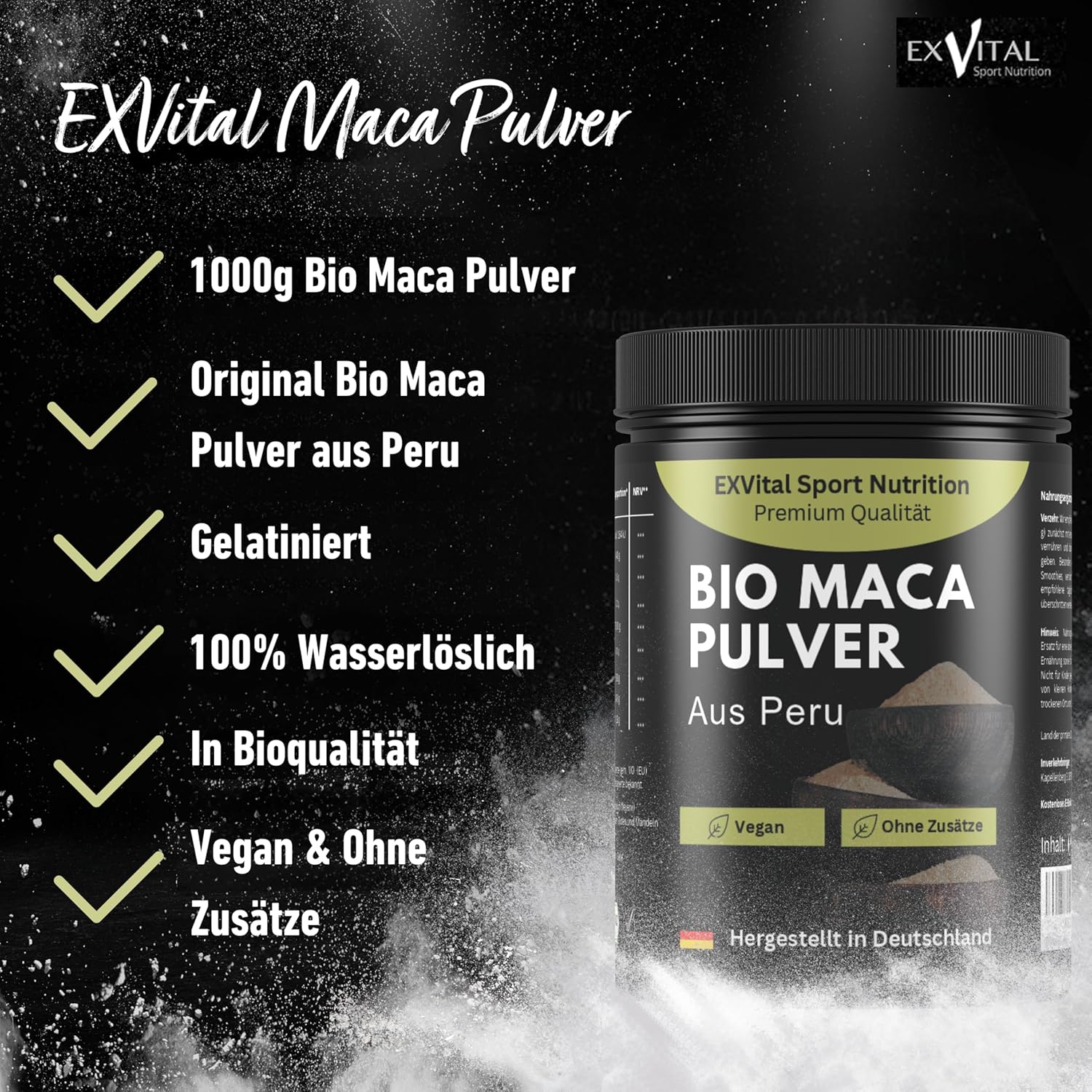 EXVital Sport Maca Bio Polvere 1kg Perù
