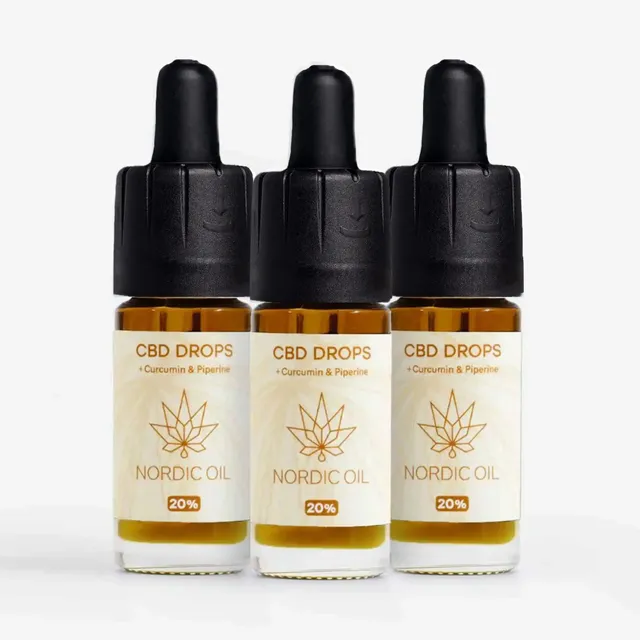 Nordic Oil Olio CBD Curcumina 20% olio 6 mg per goccia