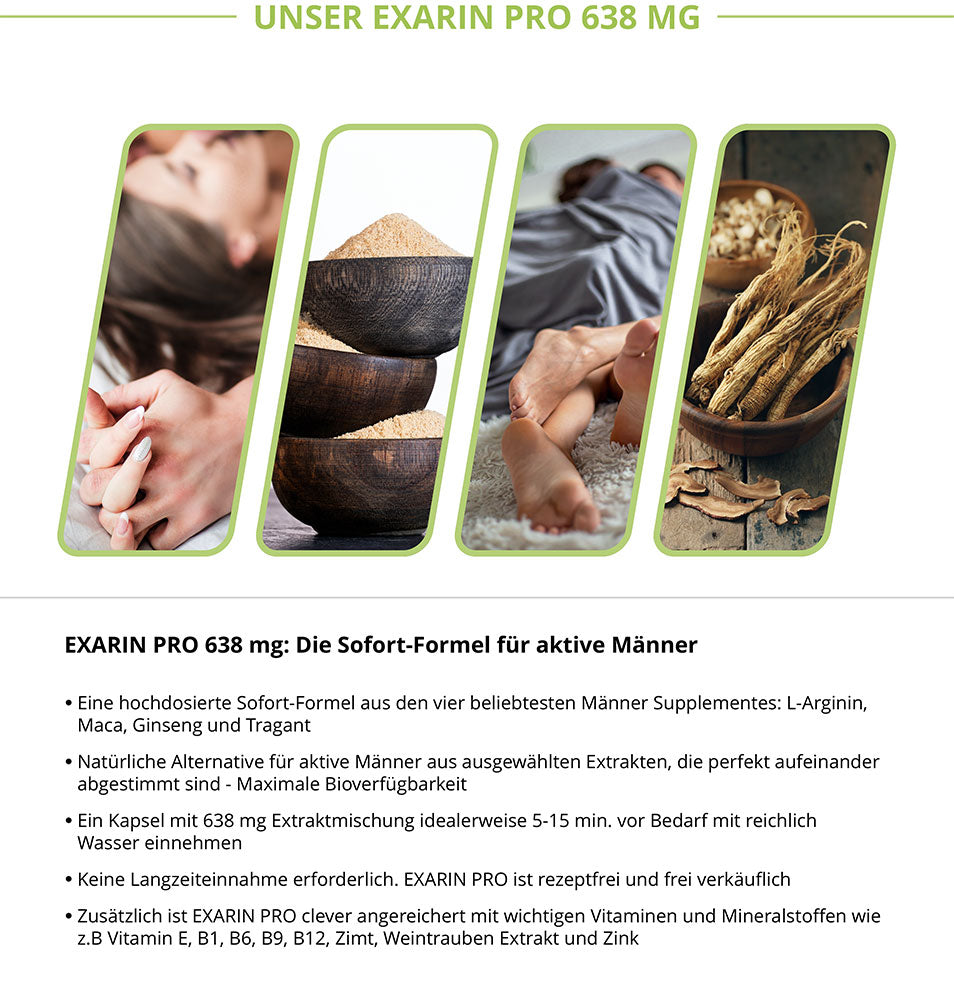 EXVital Exarin Pro 638mg integratore uomo capsule vegane