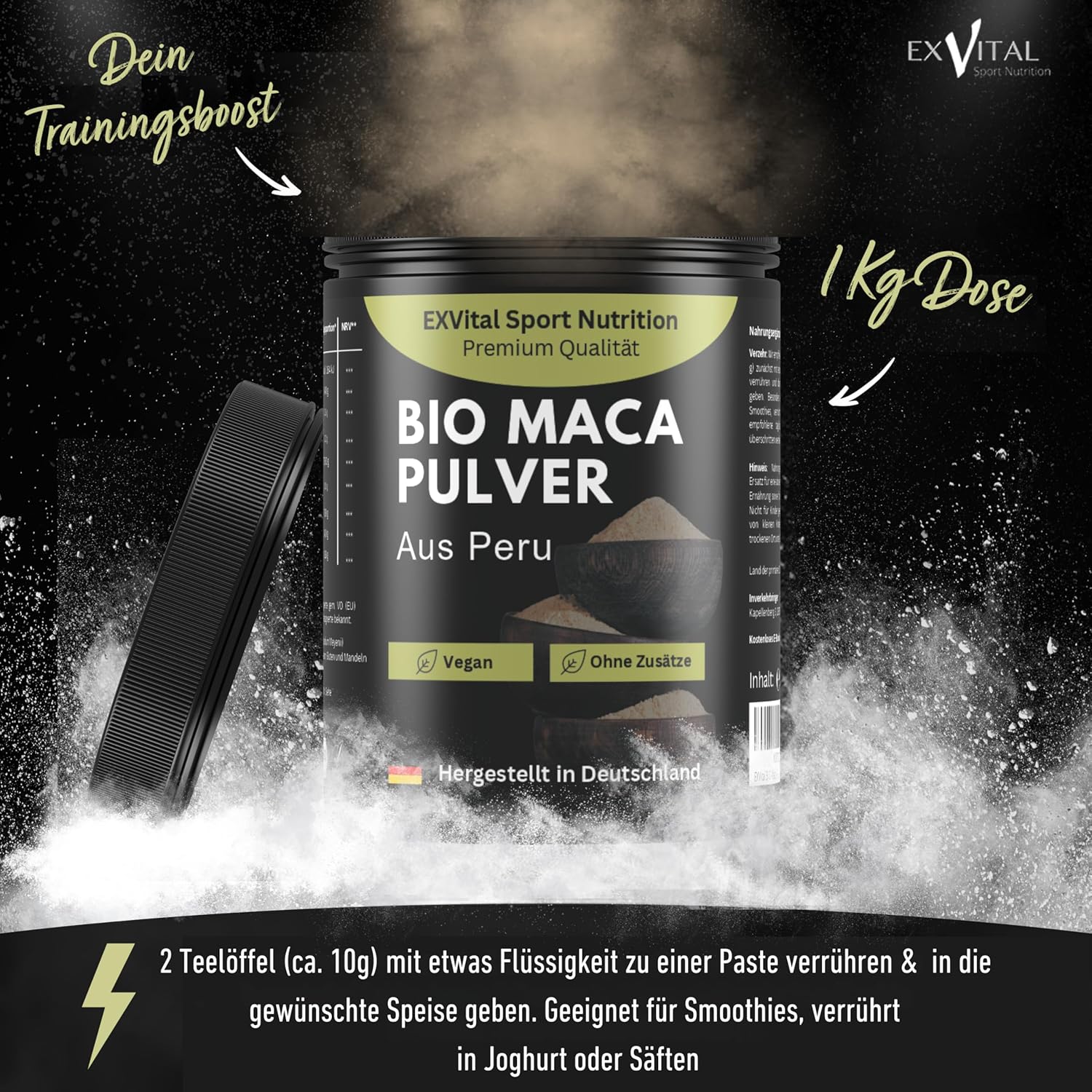 EXVital Sport Maca Bio Polvere 1kg Perù