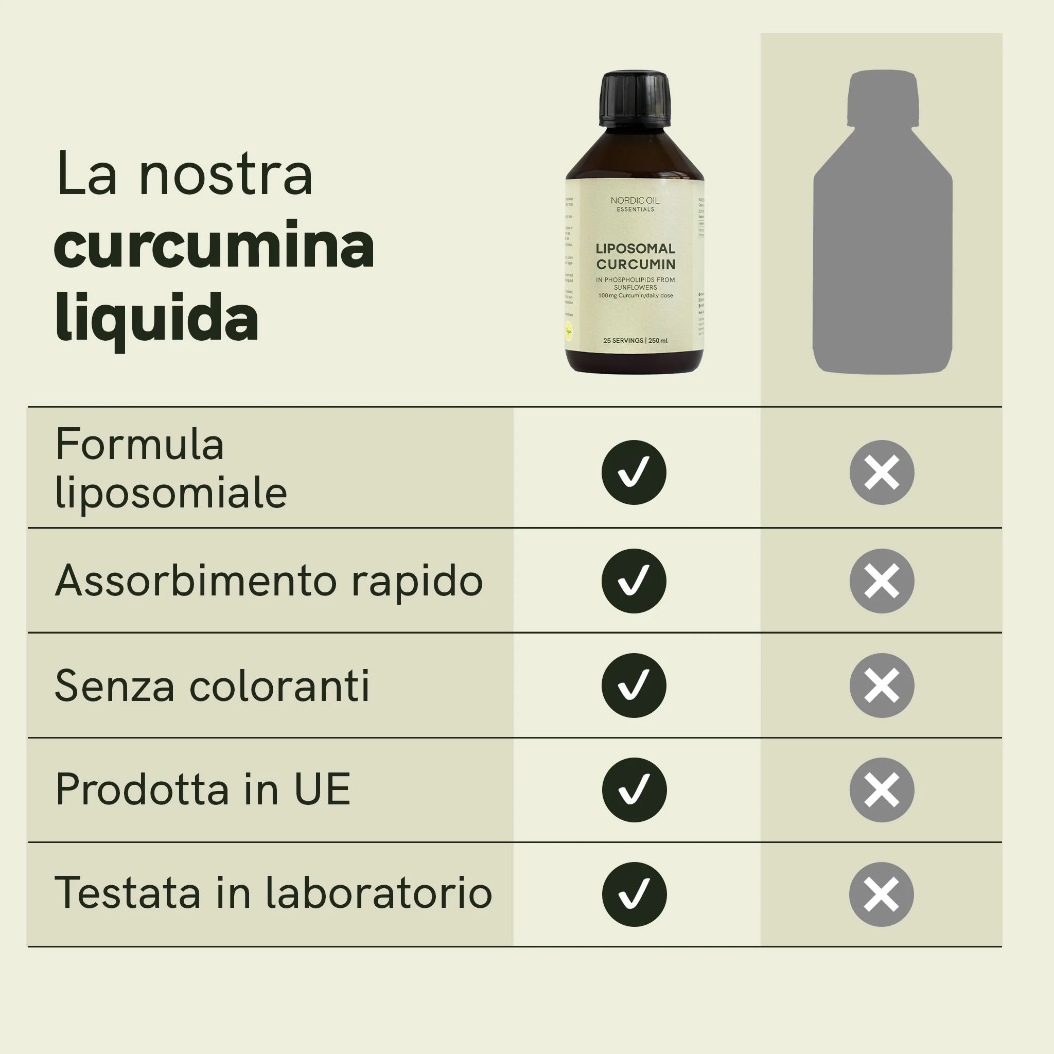 Nordic Oil Curcumina Liposomiale Liquida 250 ml Vegana