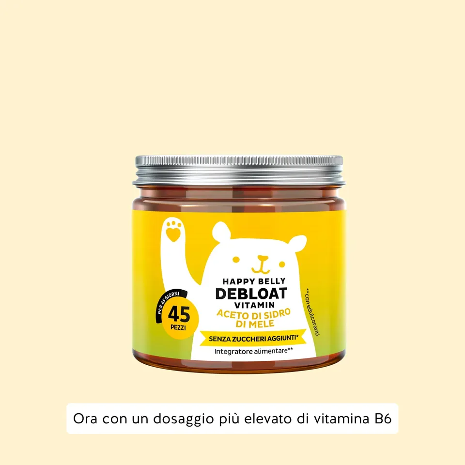 Beauty Bears Happy Belly Debloat Vitamin orsetti 45 giorni aceto di mele