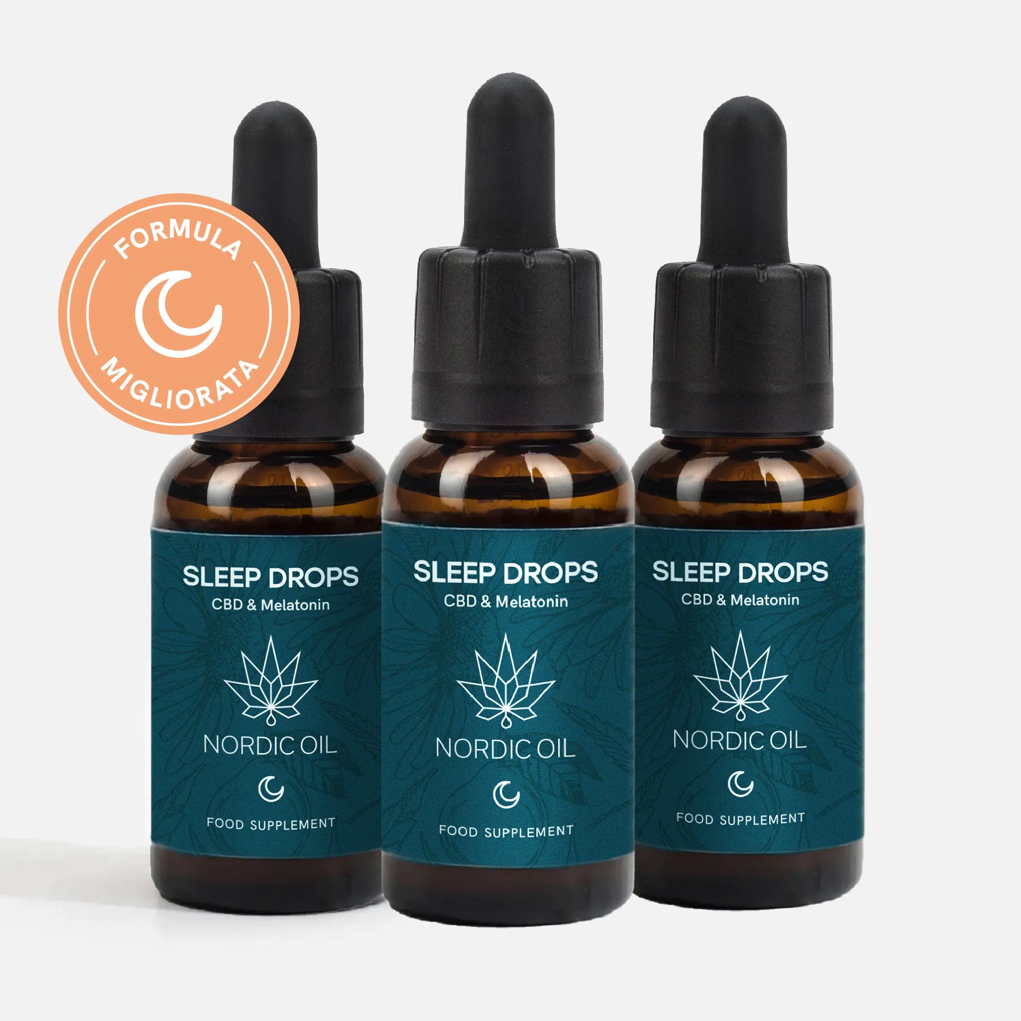 Nordic Oil CBD Oil Plus gocce CBD notte 3x30ml melatonina