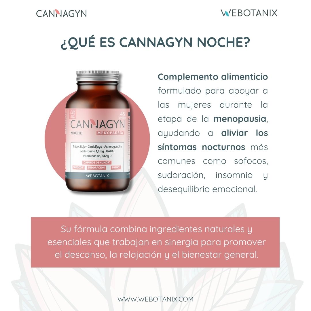 Webotanix Cannagyn Menopausia Noche capsule 45 con melatonina