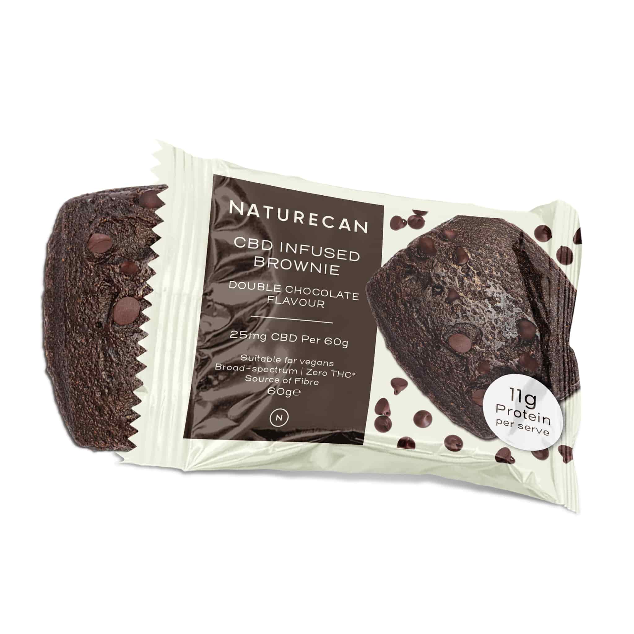 Naturecan CBD Snacks Brownie Vegano Double Chocolate 25 mg