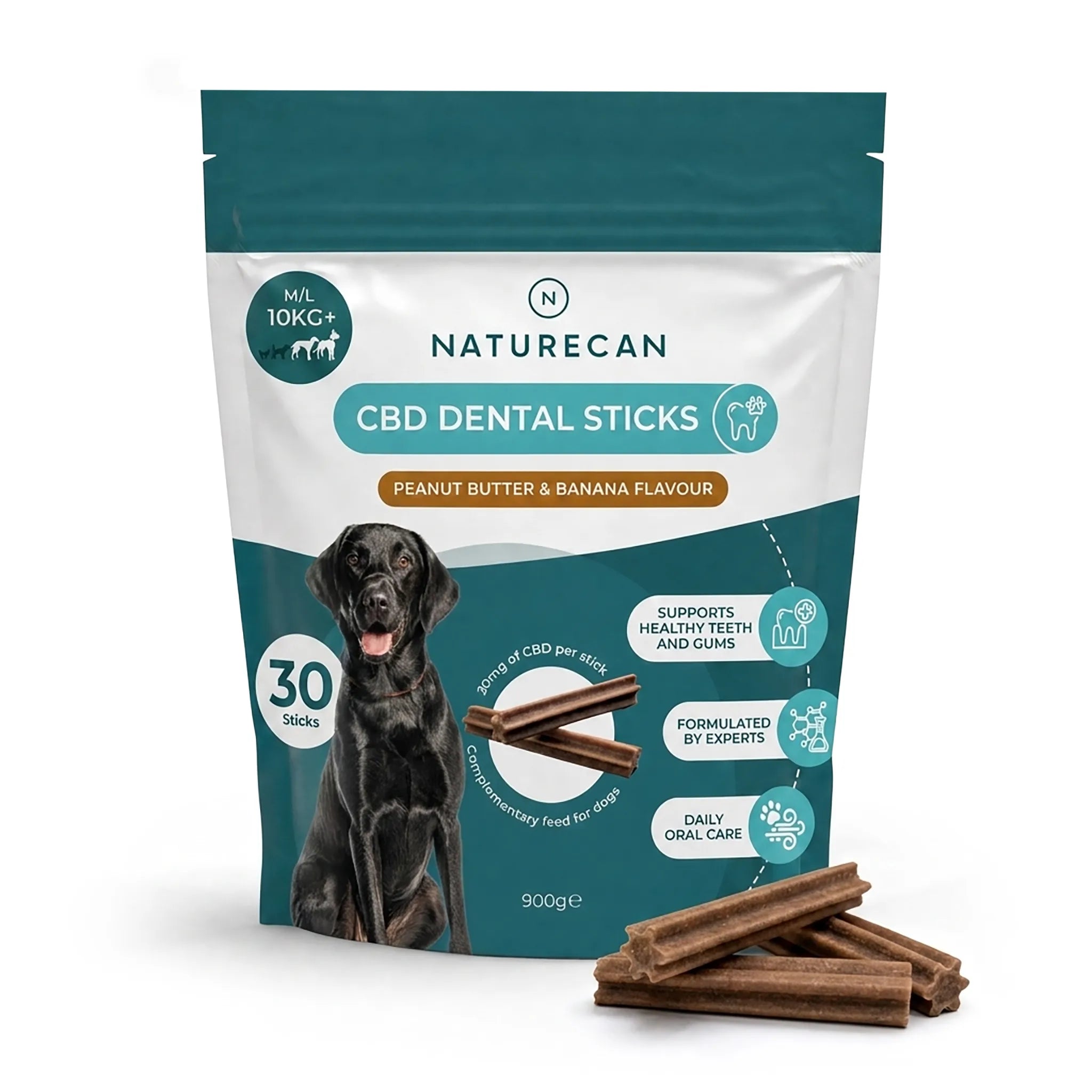 Naturecan Bastoncini Dentali CBD Cani M/L 30 Stick