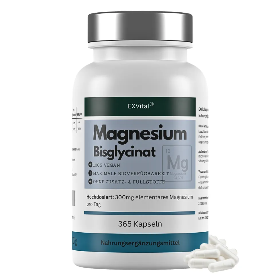 EXVital Magnesiumbisglycinat capsule 365 pz 300 mg magnesio