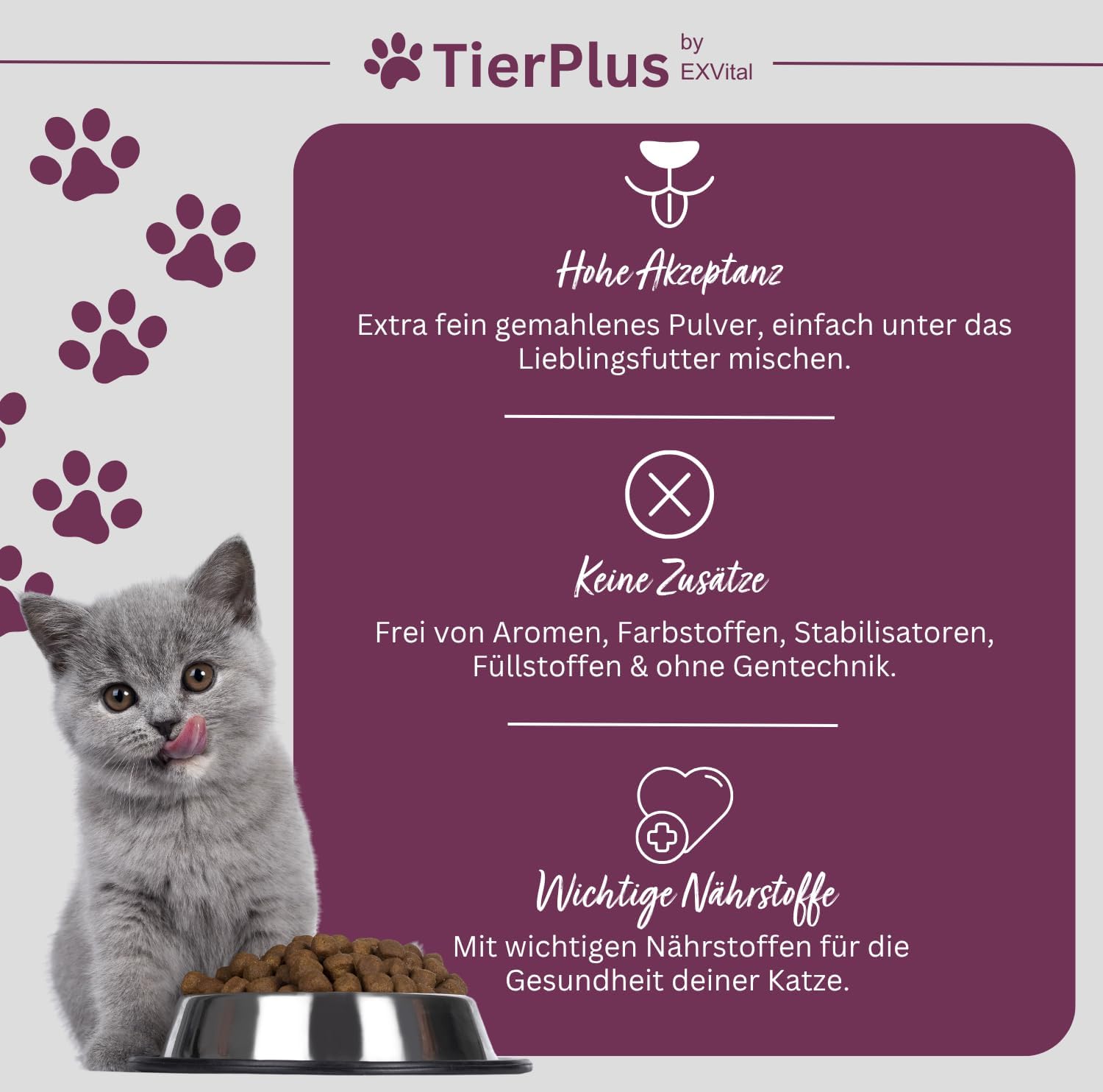 EXVital TierPlus Anti Hairball polvere gatti olio salmone