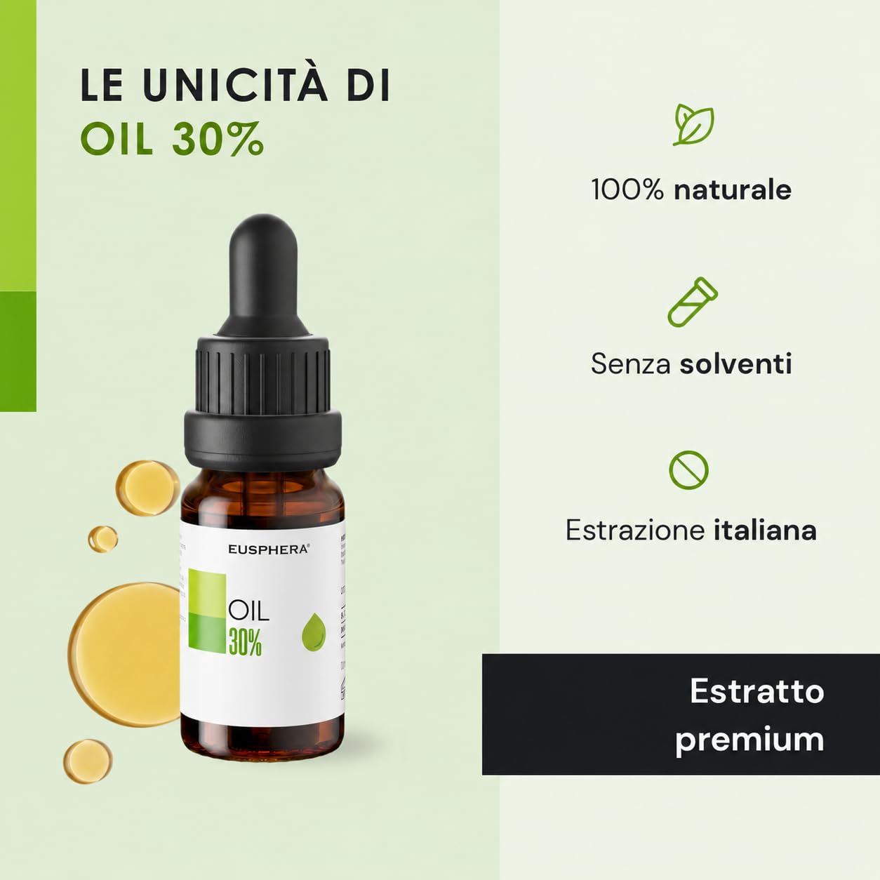 Eusphera 30% olio CBD ampio spettro 10 ml relax
